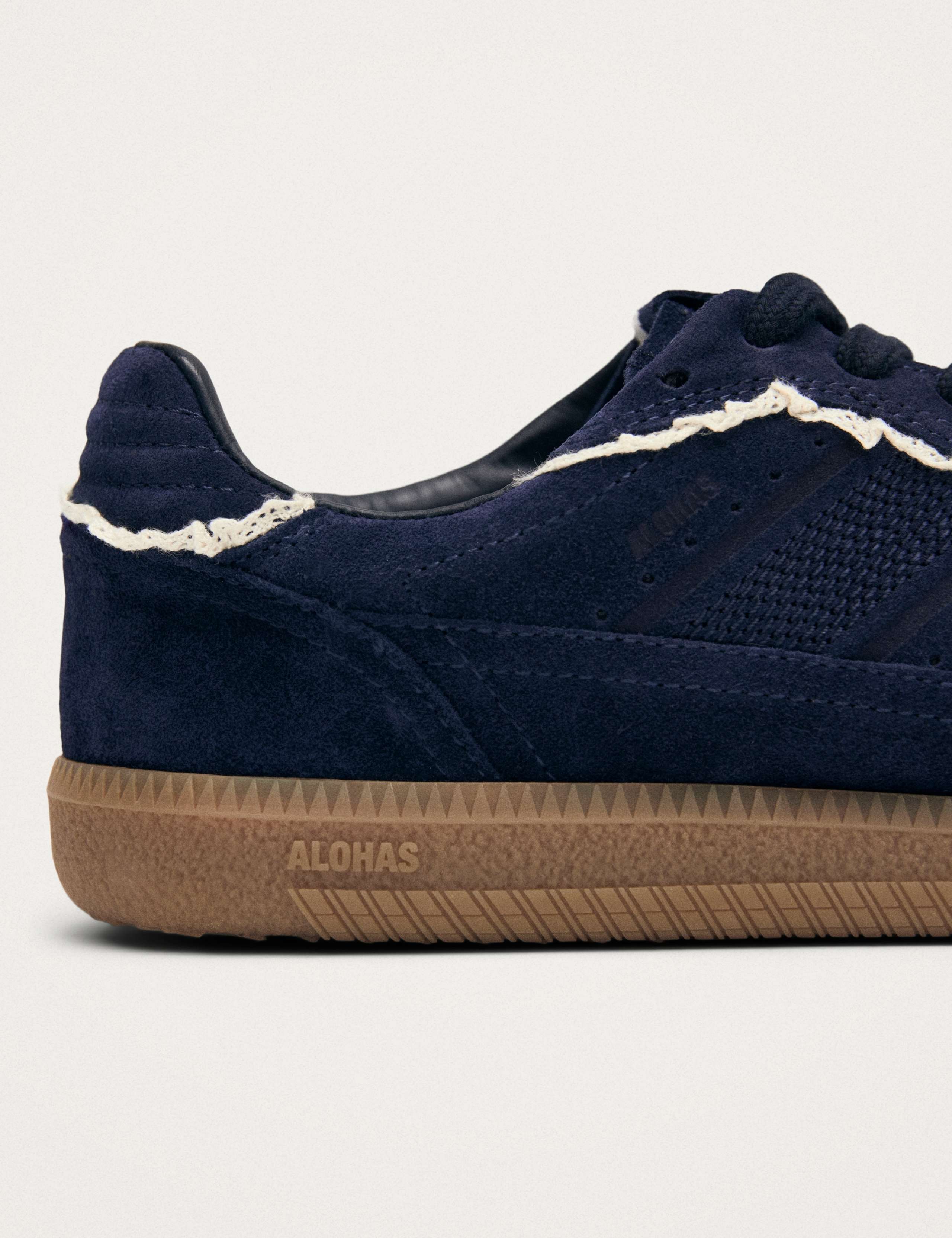 Suede Crochet-Style Trim Trainers 2 of 7