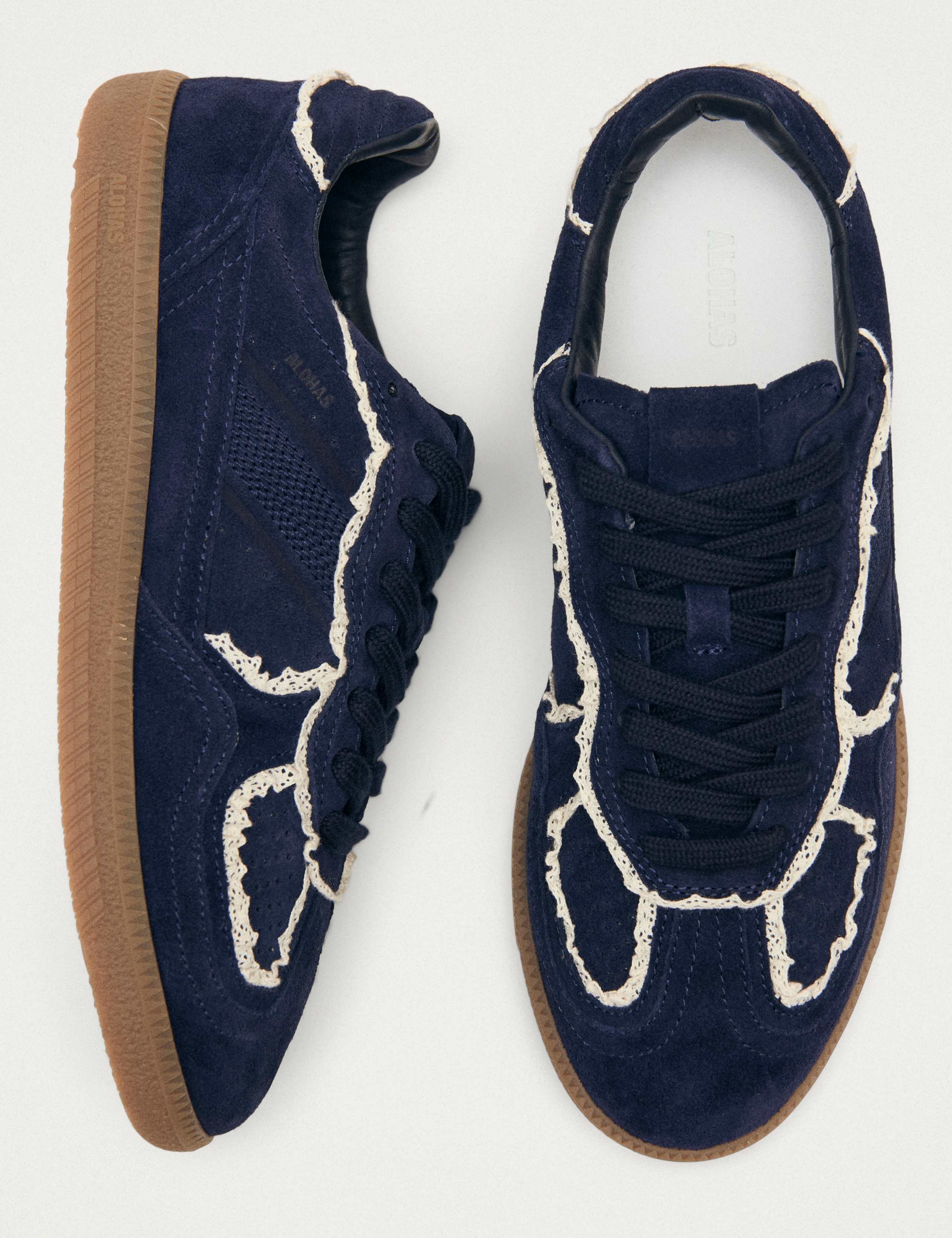 Suede Crochet-Style Trim Trainers 3 of 7