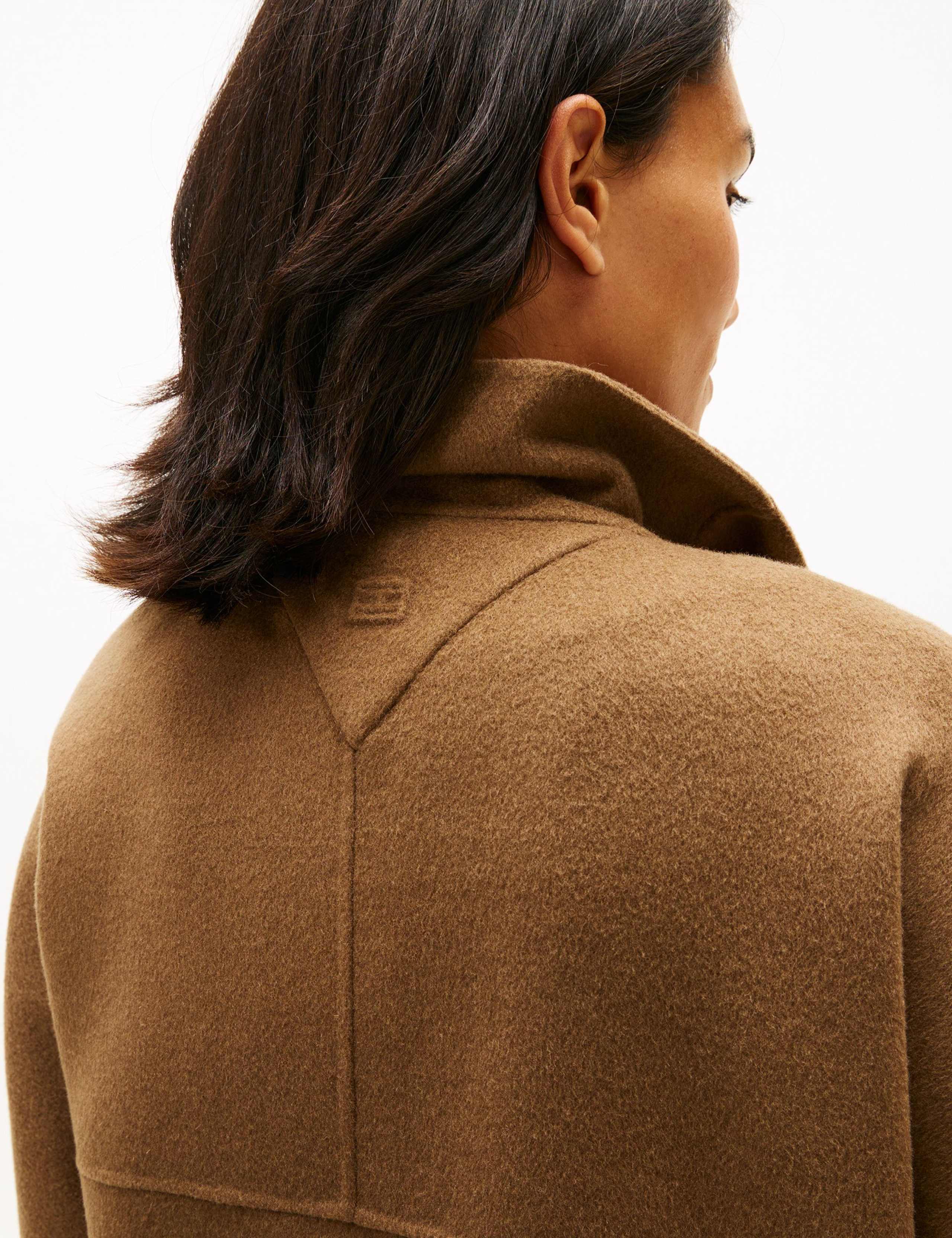 Wool Rich Funnel Neck Swing Coat 5 of 5