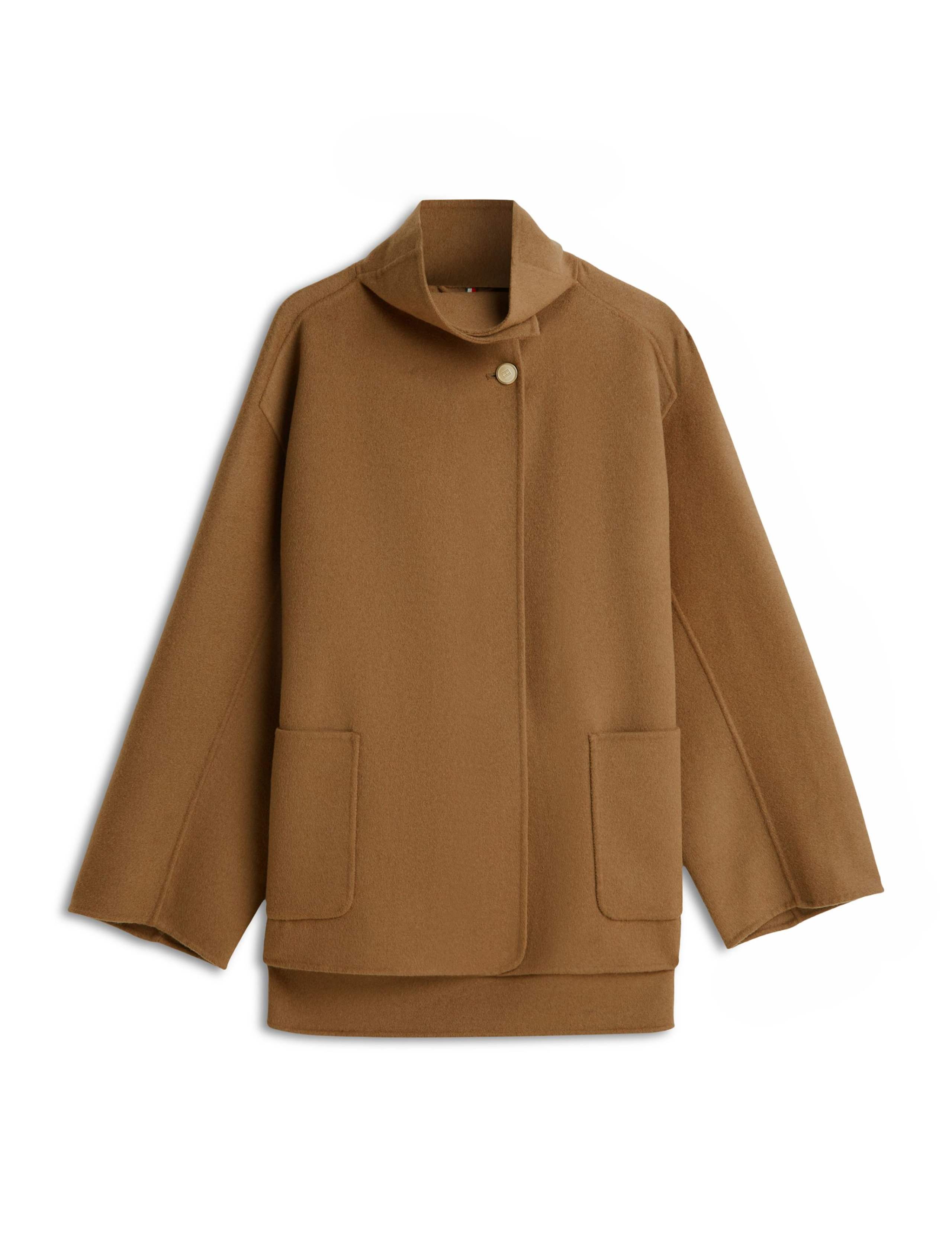 Wool Rich Funnel Neck Swing Coat 2 of 5