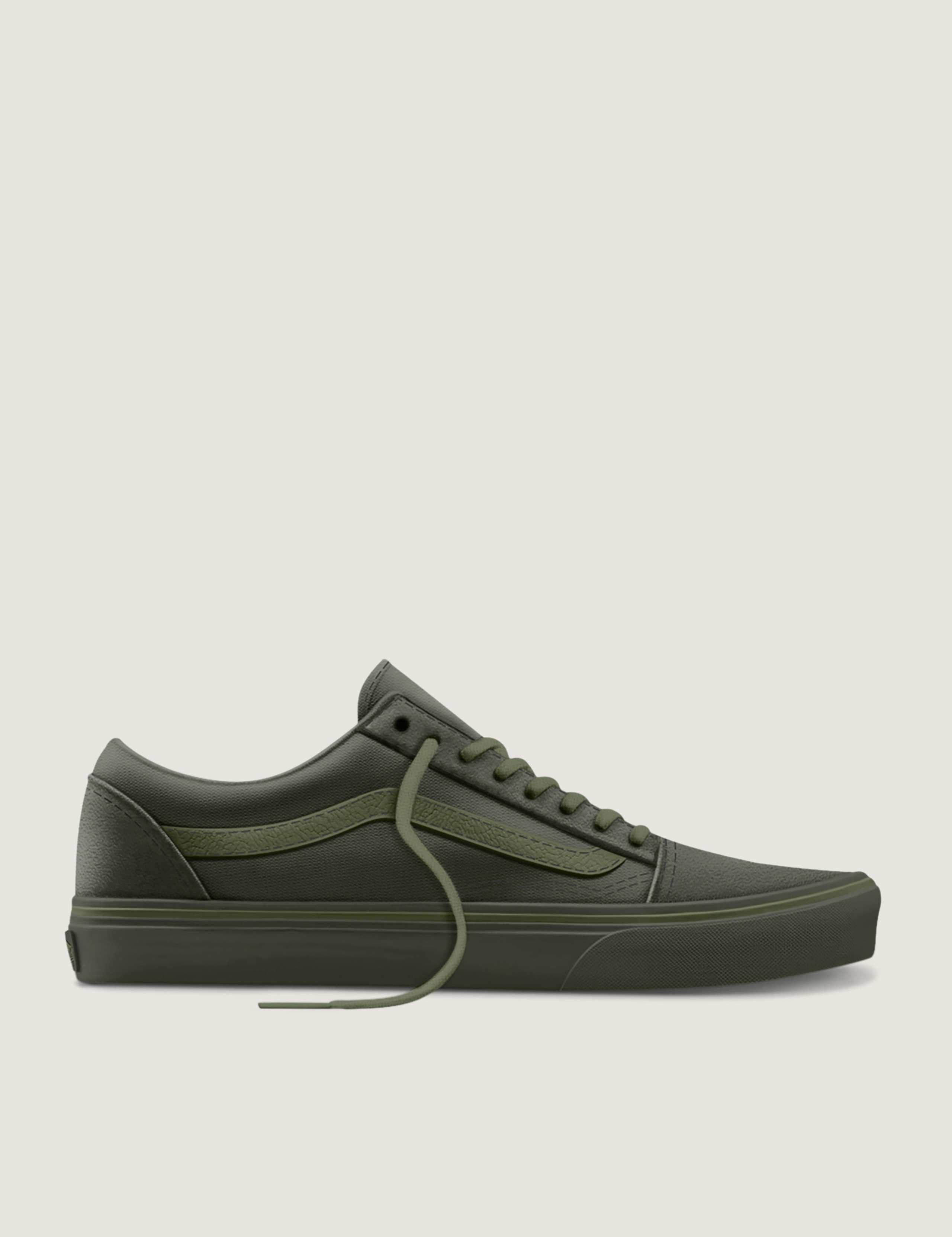 Old Skool Leather & Canvas Lace Up Trainers 1 of 1
