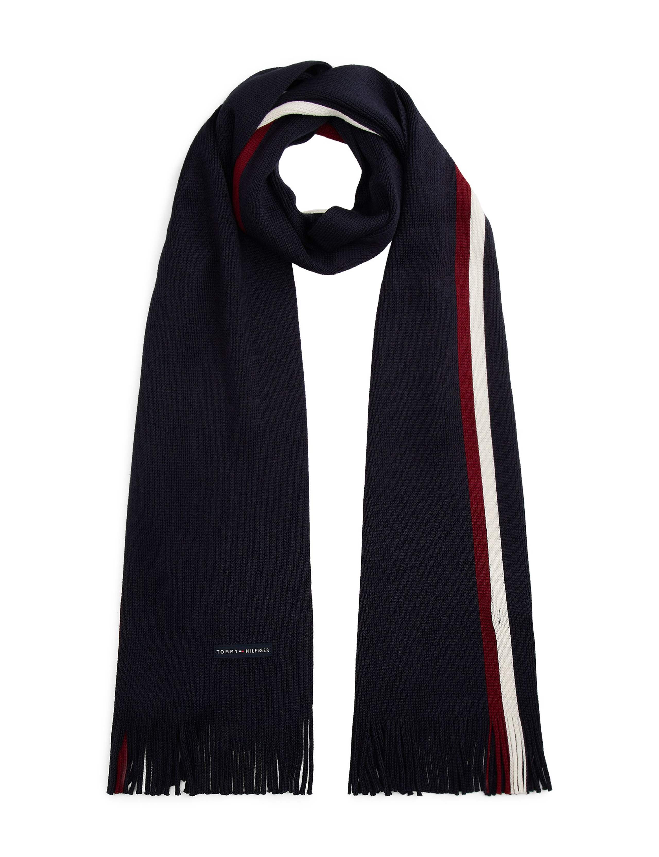 Wool Blend Knitted Stripe Hat & Scarf Set 4 of 5