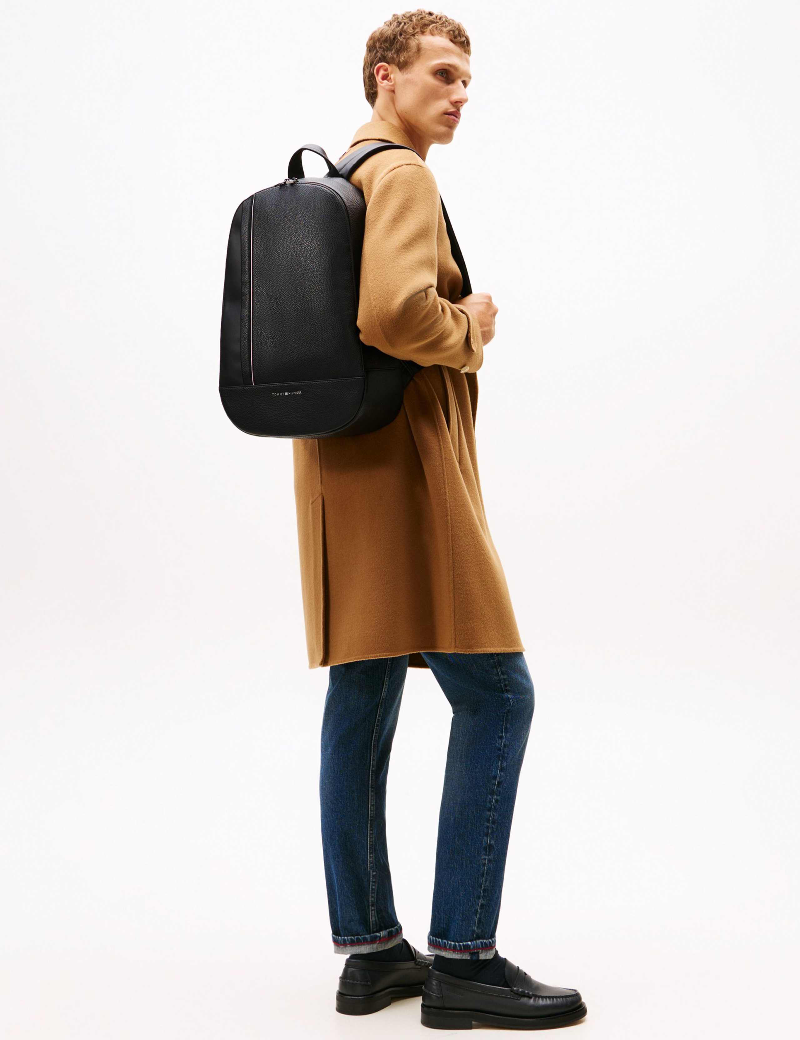 Faux Leather Pebble Grain Backpack 3 of 5