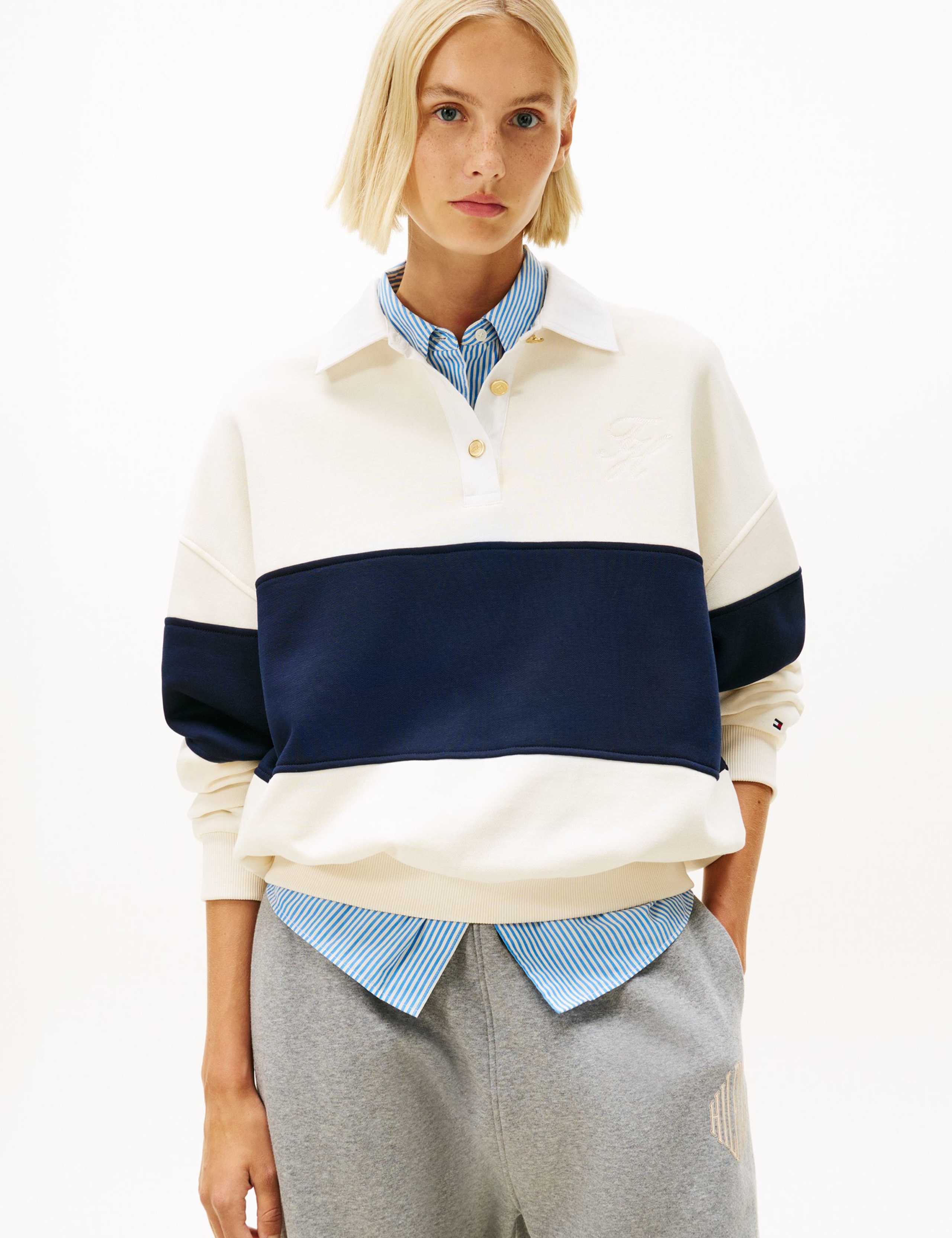 Cotton Rich Rugby Sweatshirt 1 of 5