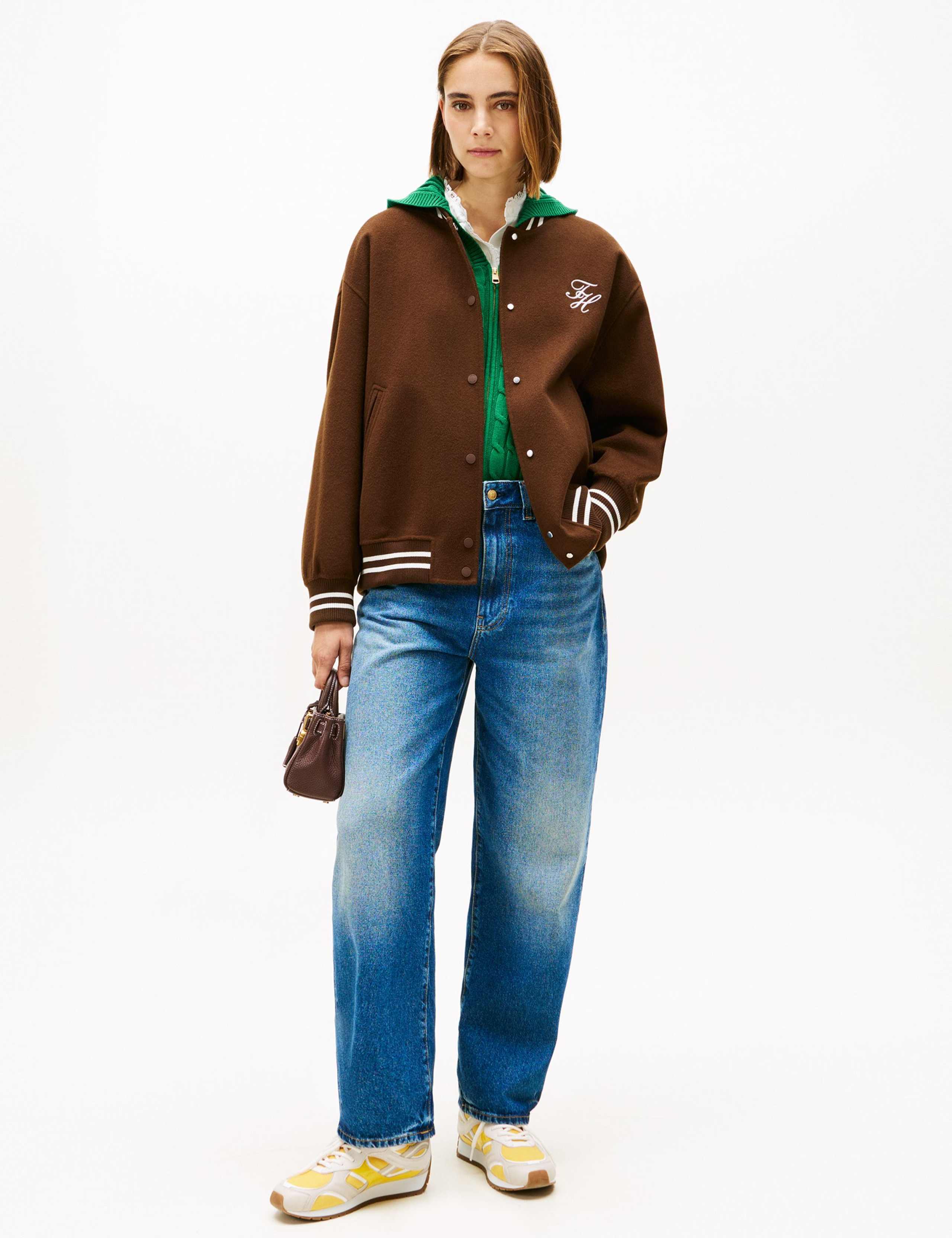 Wool Rich Varsity Bomber Jacket 3 of 5