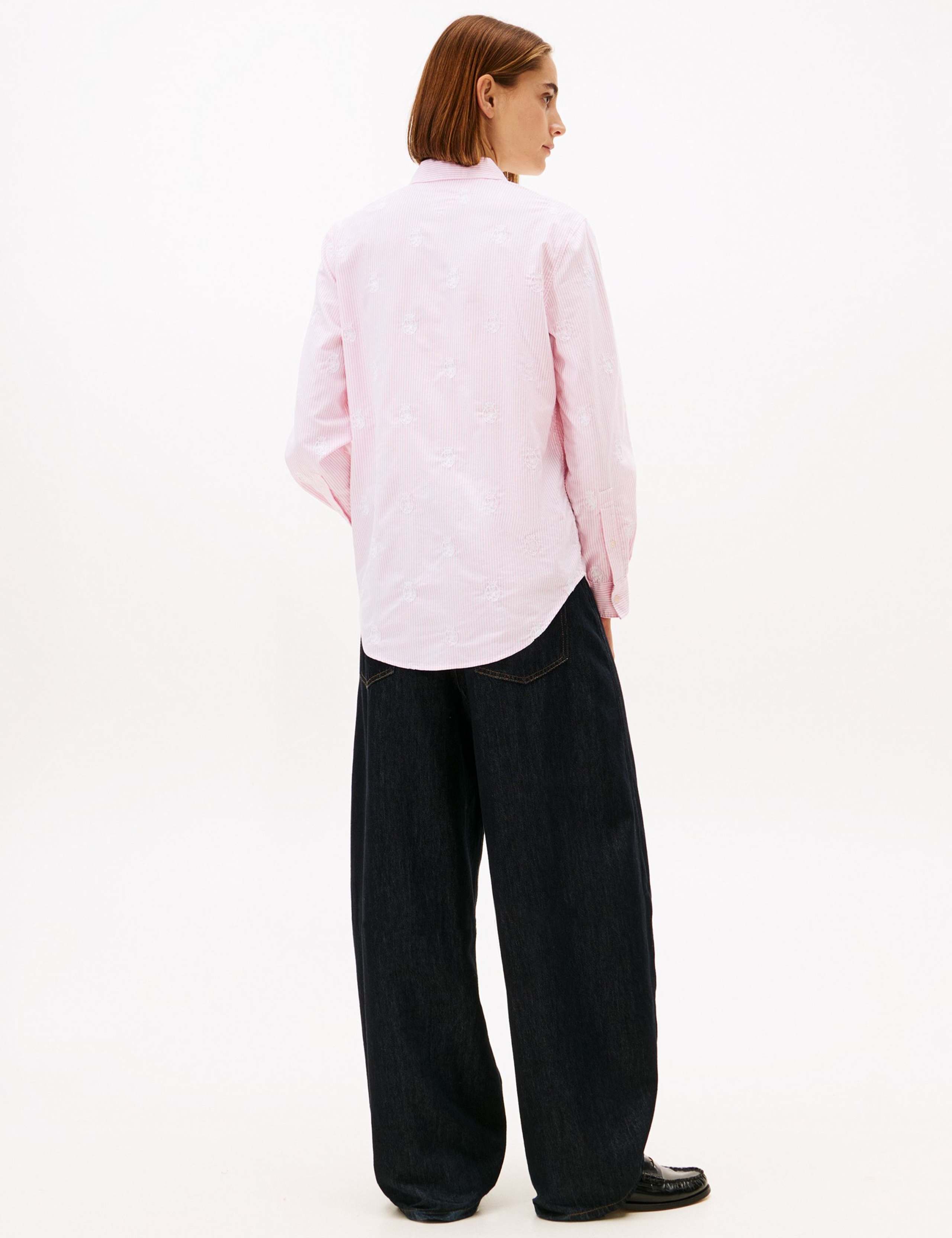 Pure Cotton Striped Embroidered Shirt 4 of 5