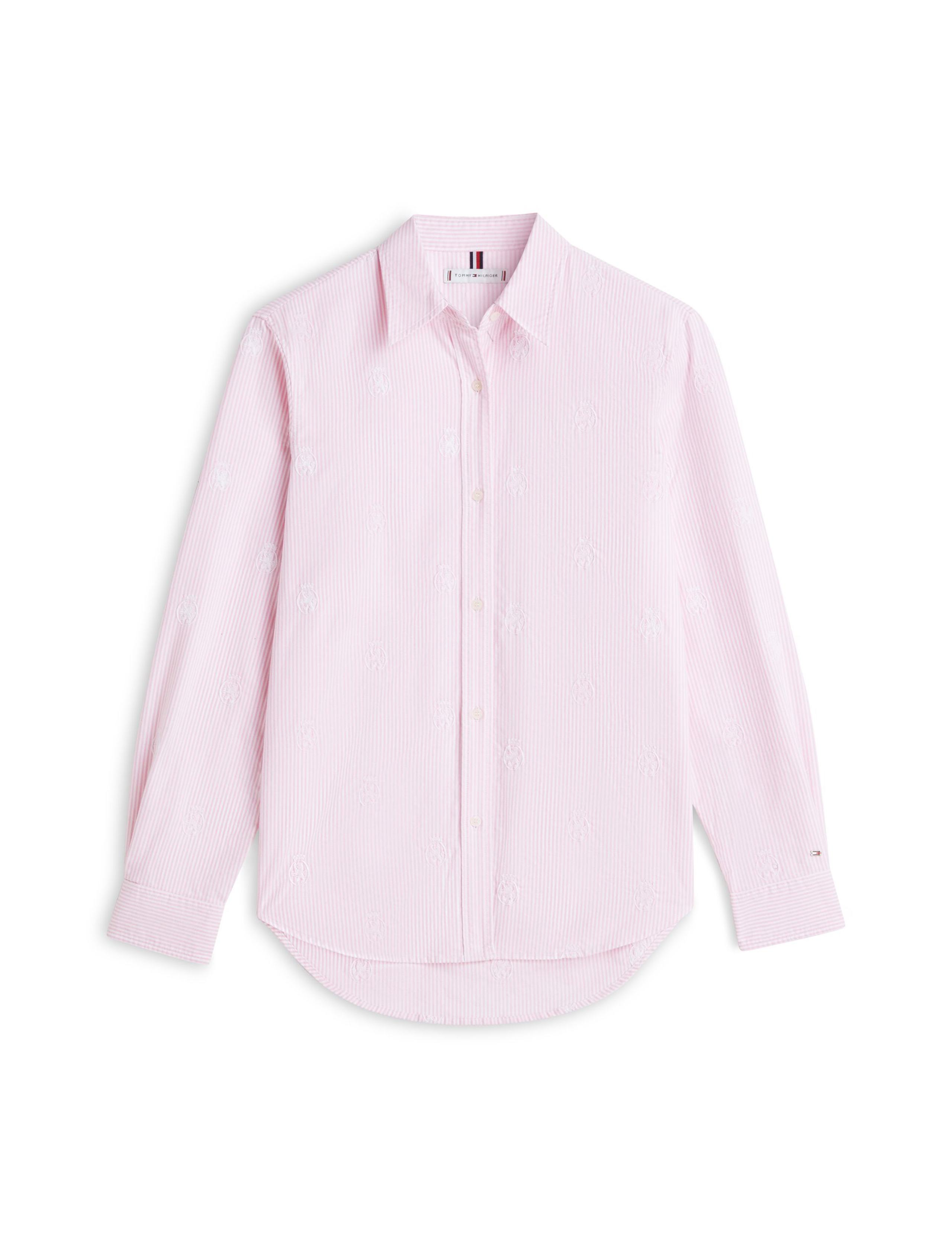 Pure Cotton Striped Embroidered Shirt 2 of 5