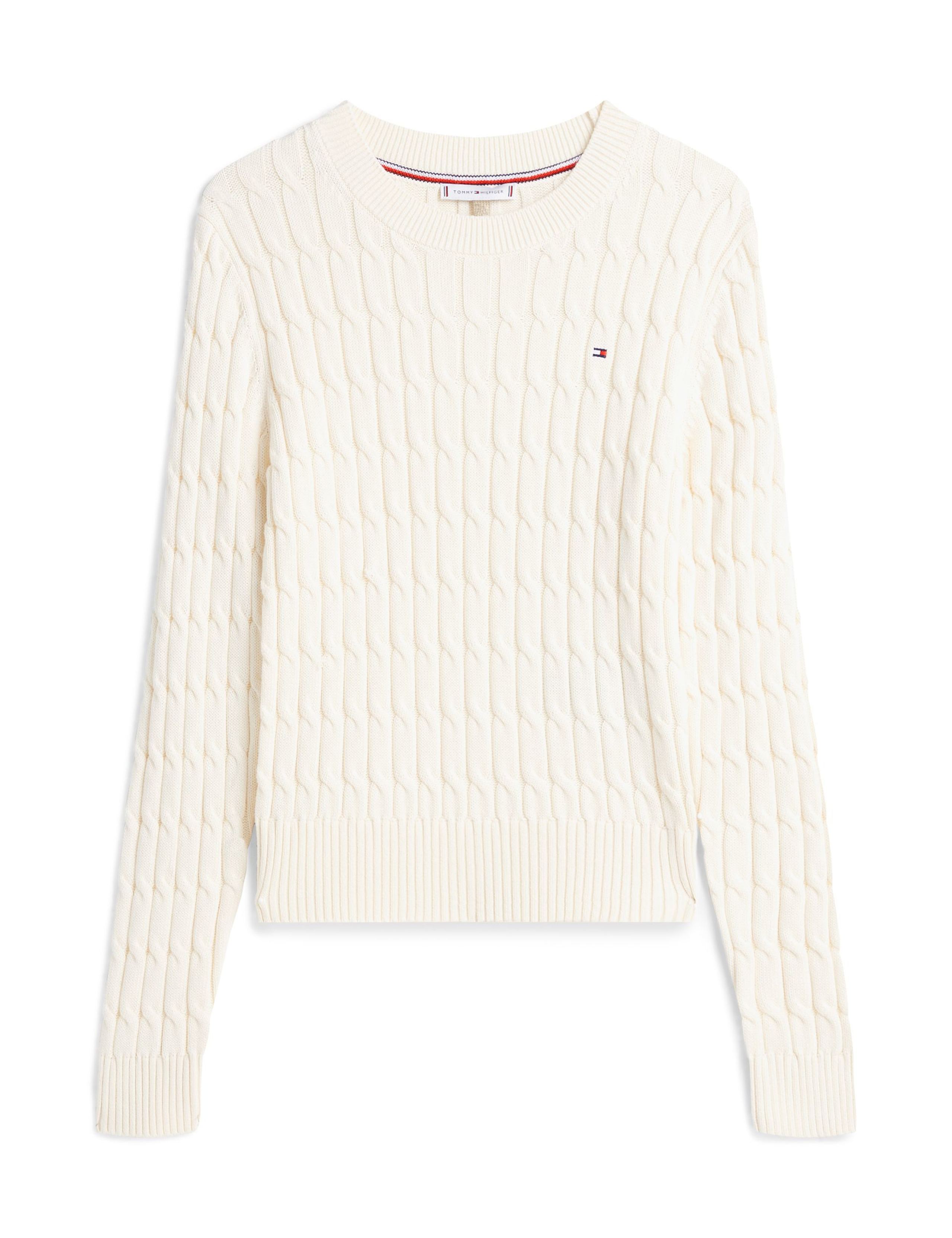 Pure Cotton Cable Knit Crew Neck Jumper 2 of 5