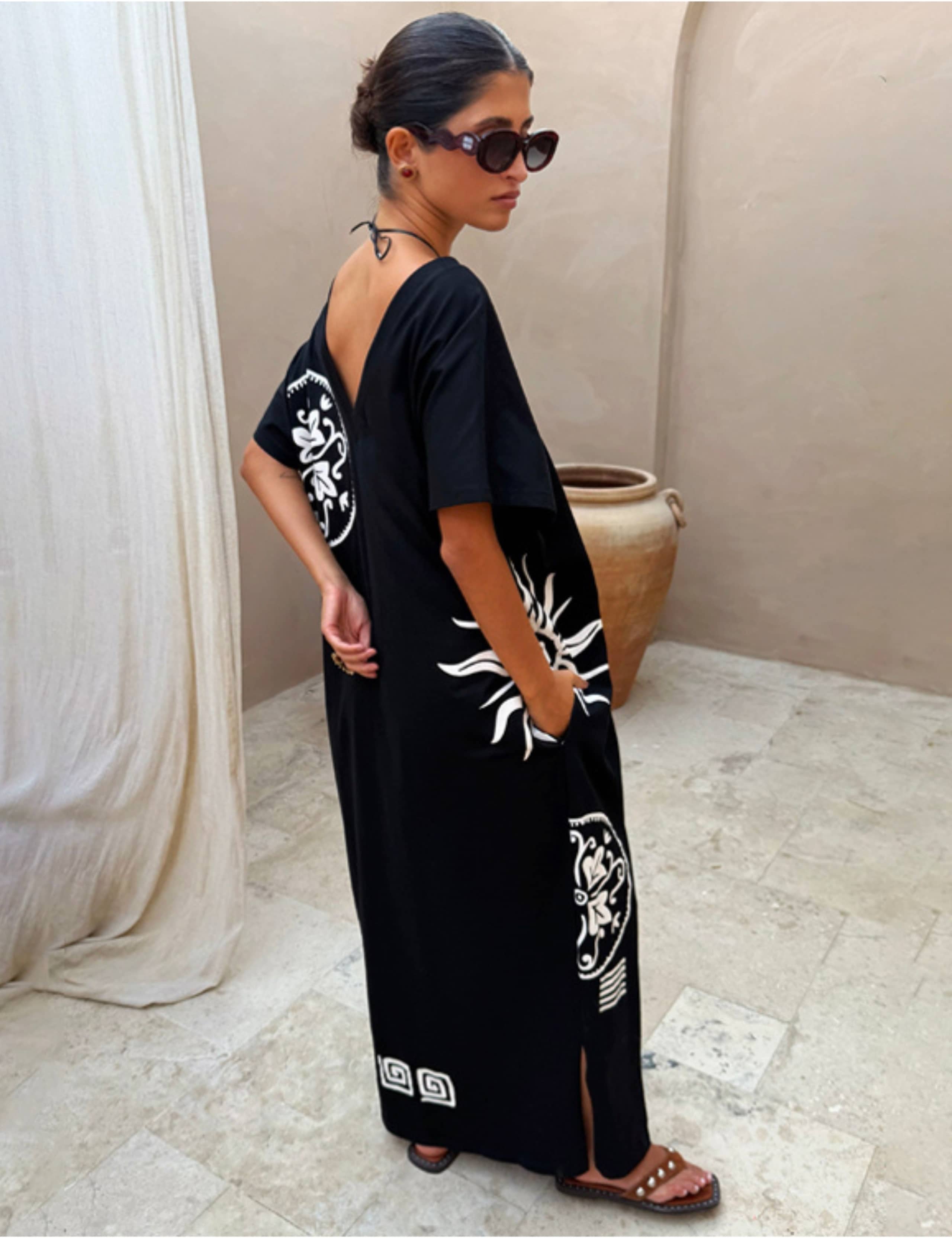 Pure Cotton Printed Midaxi T-Shirt Dress 4 of 4