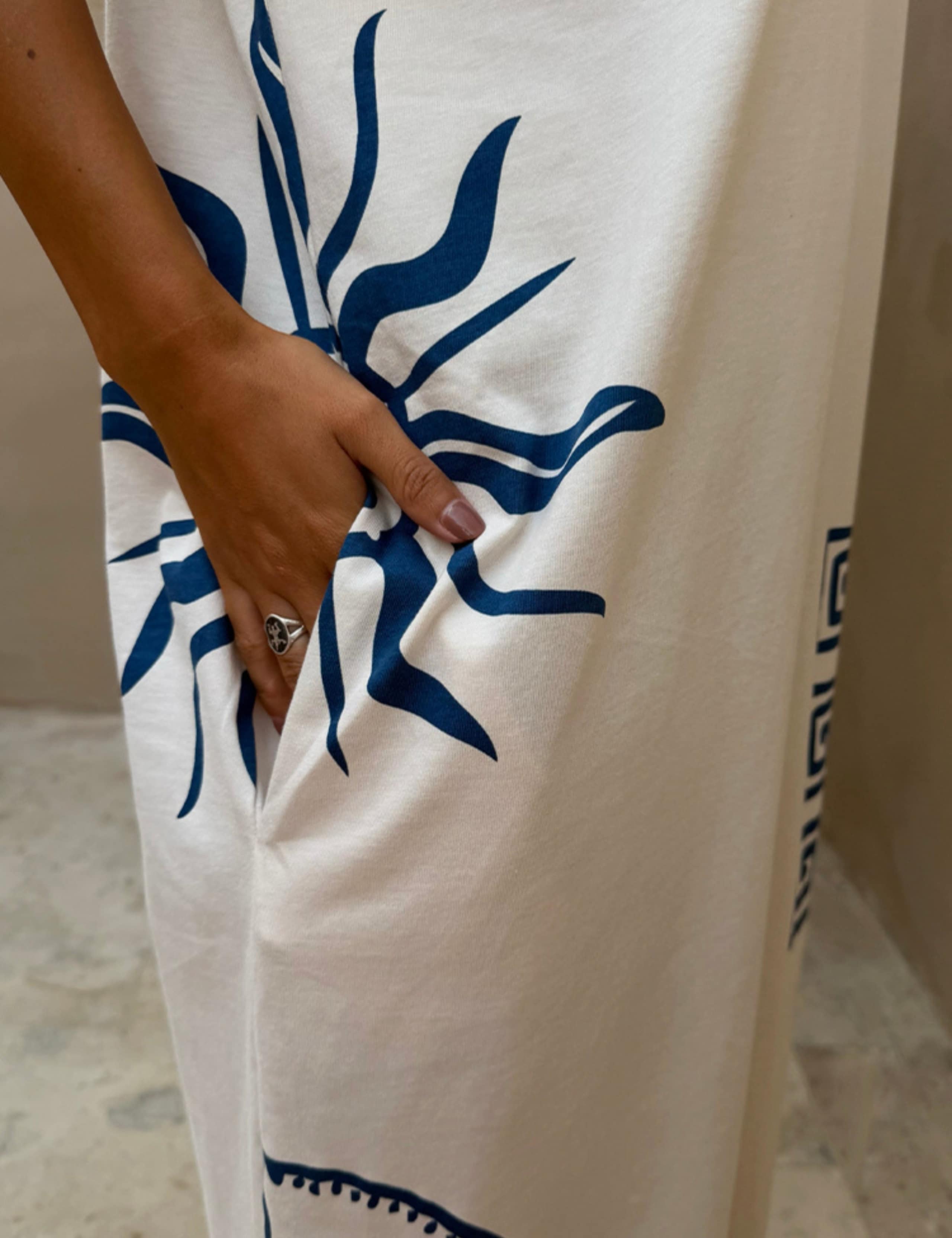 Pure Cotton Printed Midaxi T-Shirt Dress 2 of 5