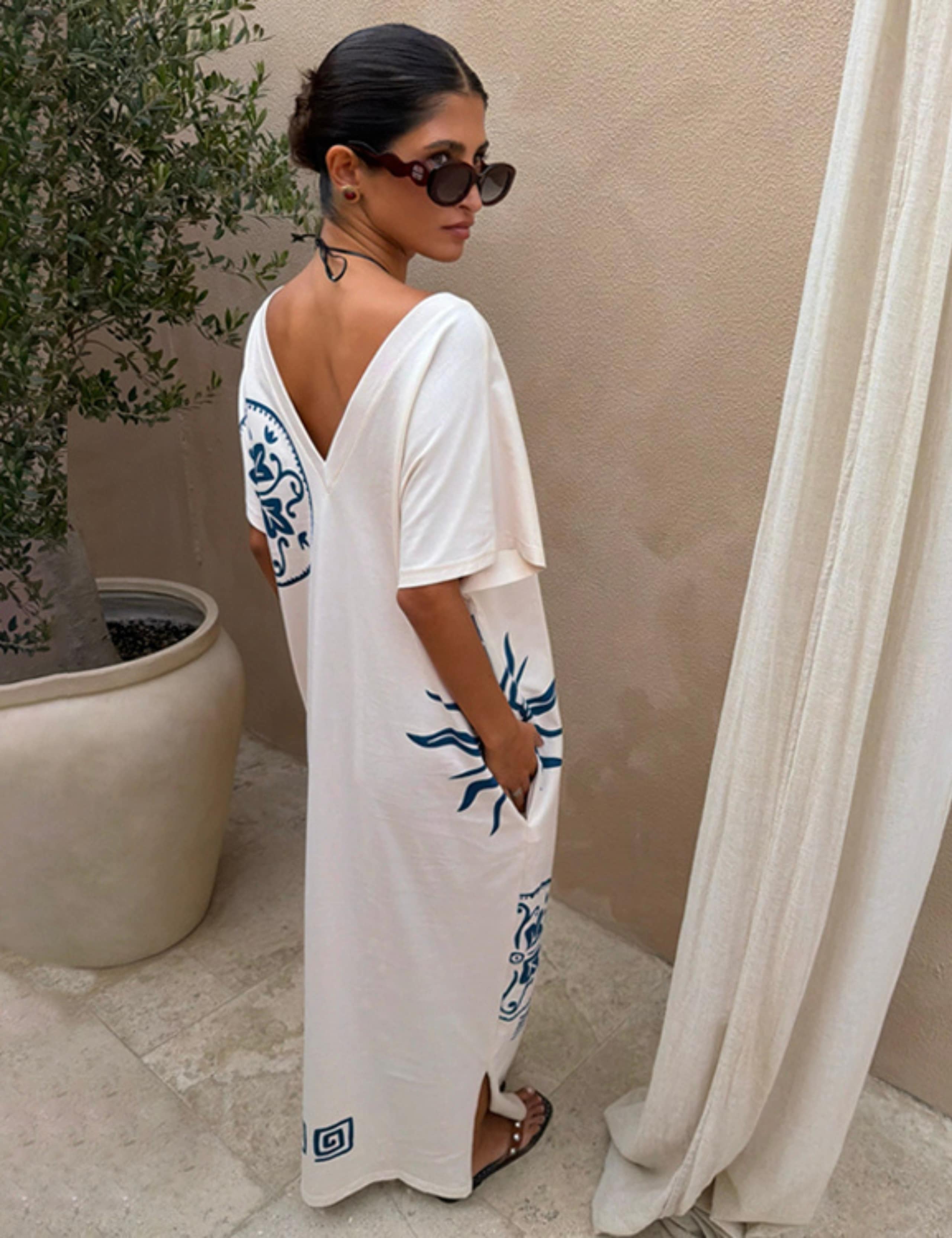 Pure Cotton Printed Midaxi T-Shirt Dress 5 of 5