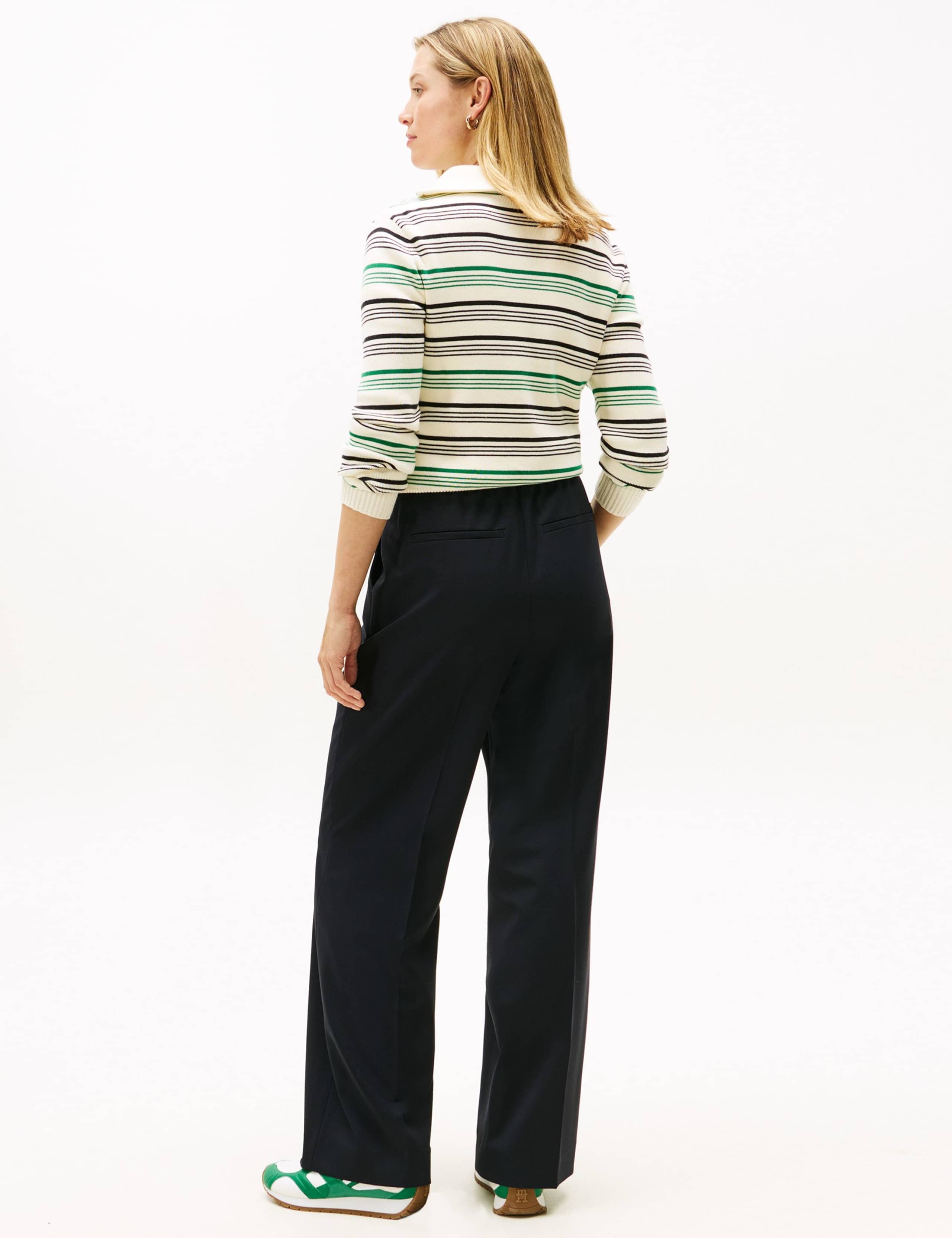Wool Blend Wide Leg Trousers 4 of 5