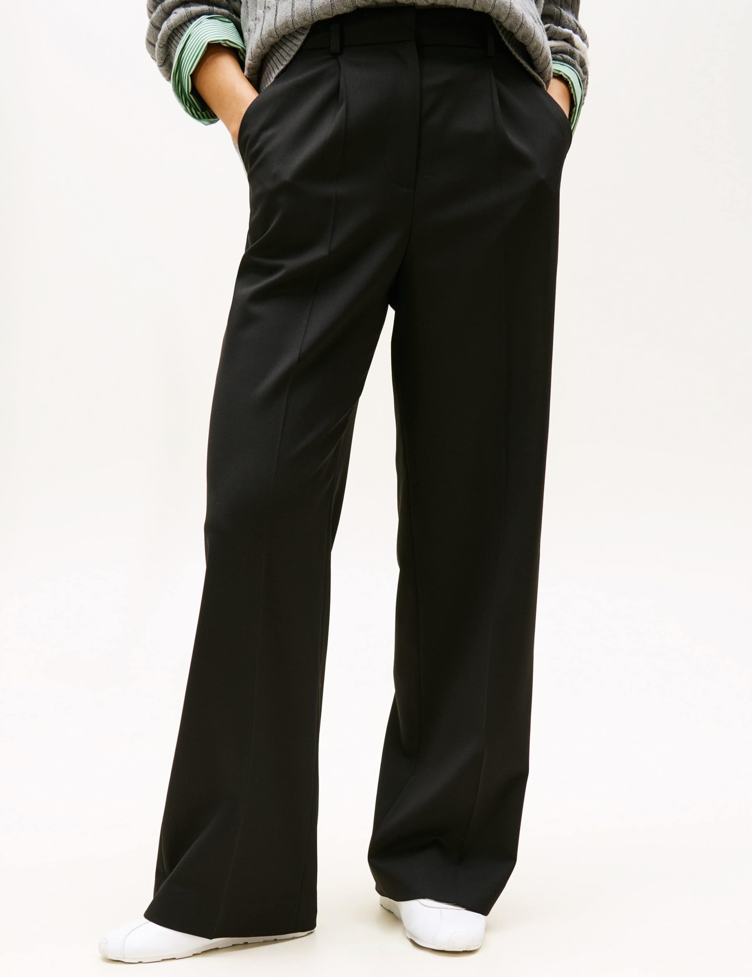 Wool Blend Wide Leg Trousers 1 of 5