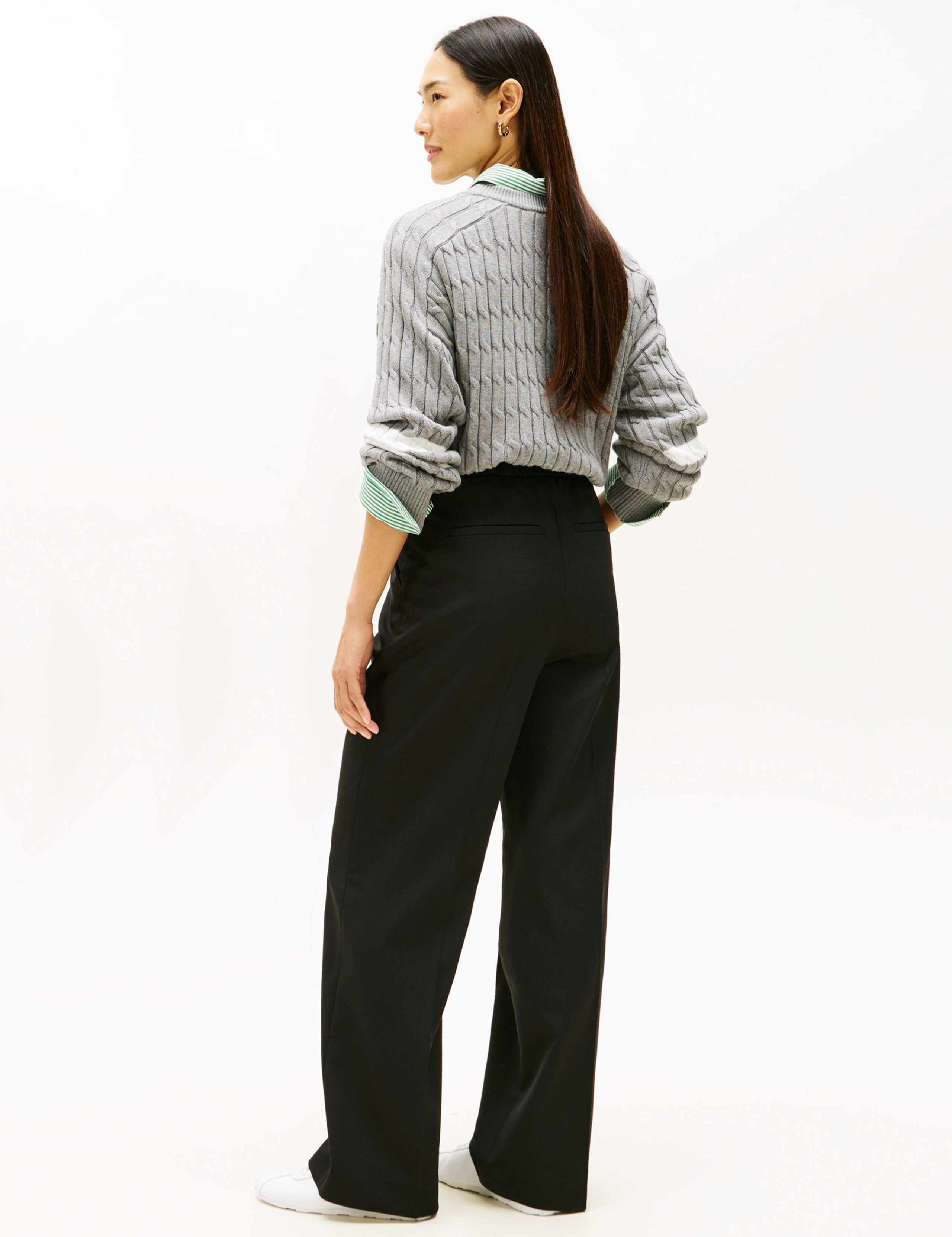 Wool Blend Wide Leg Trousers 4 of 5