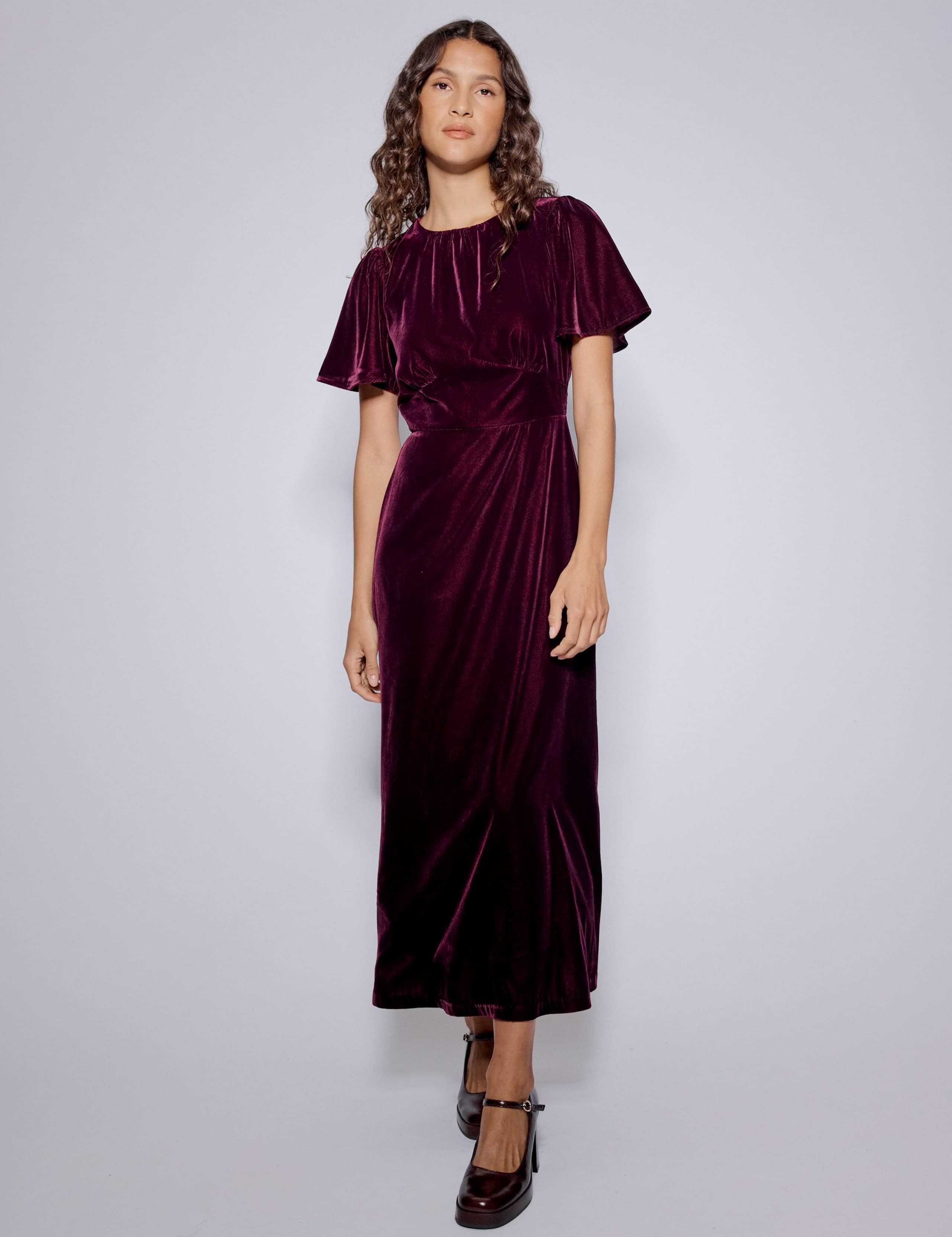 Velvet Midaxi Waisted dress 5 of 5