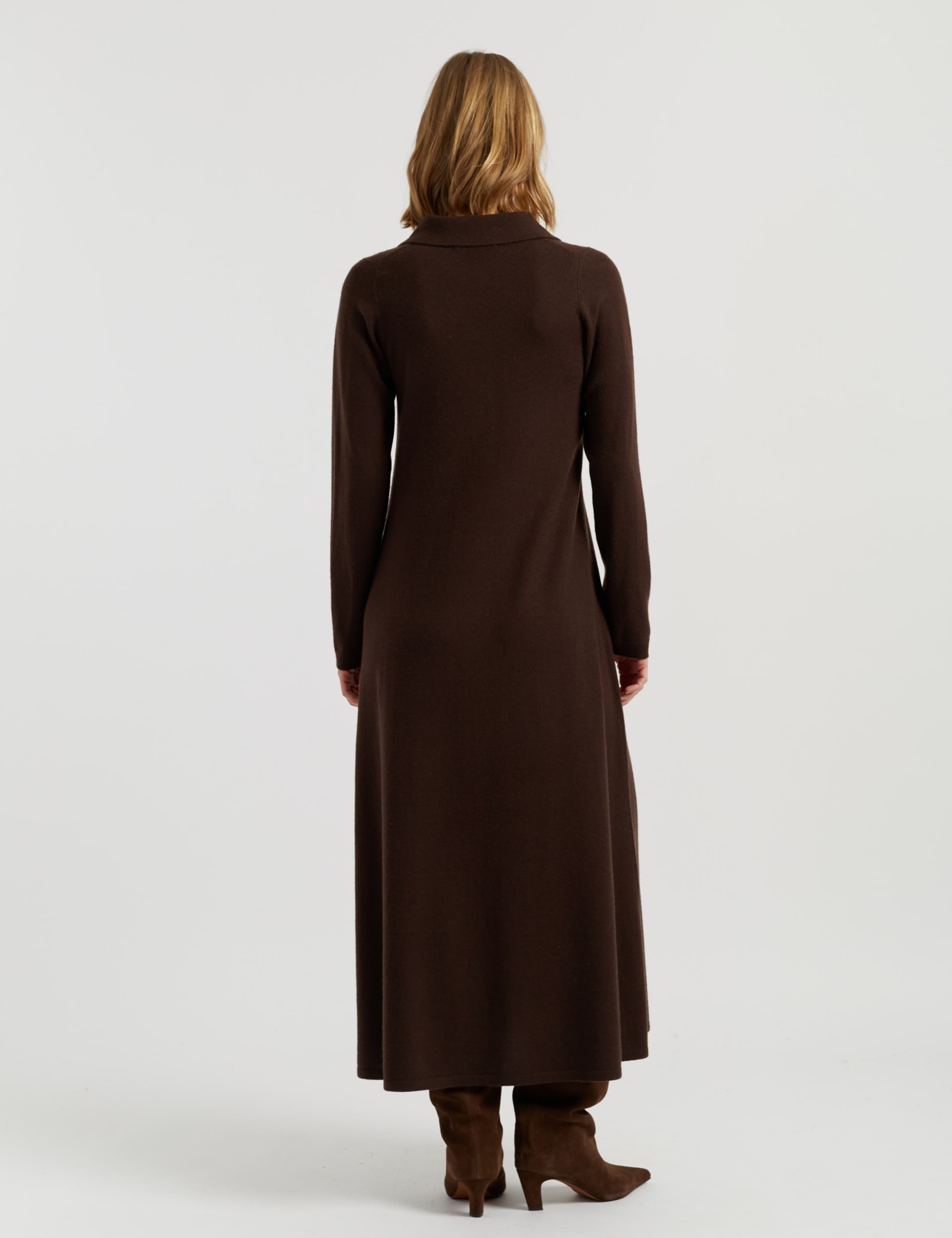 Wool Rich Polo Dress With Cashmere 3 of 3