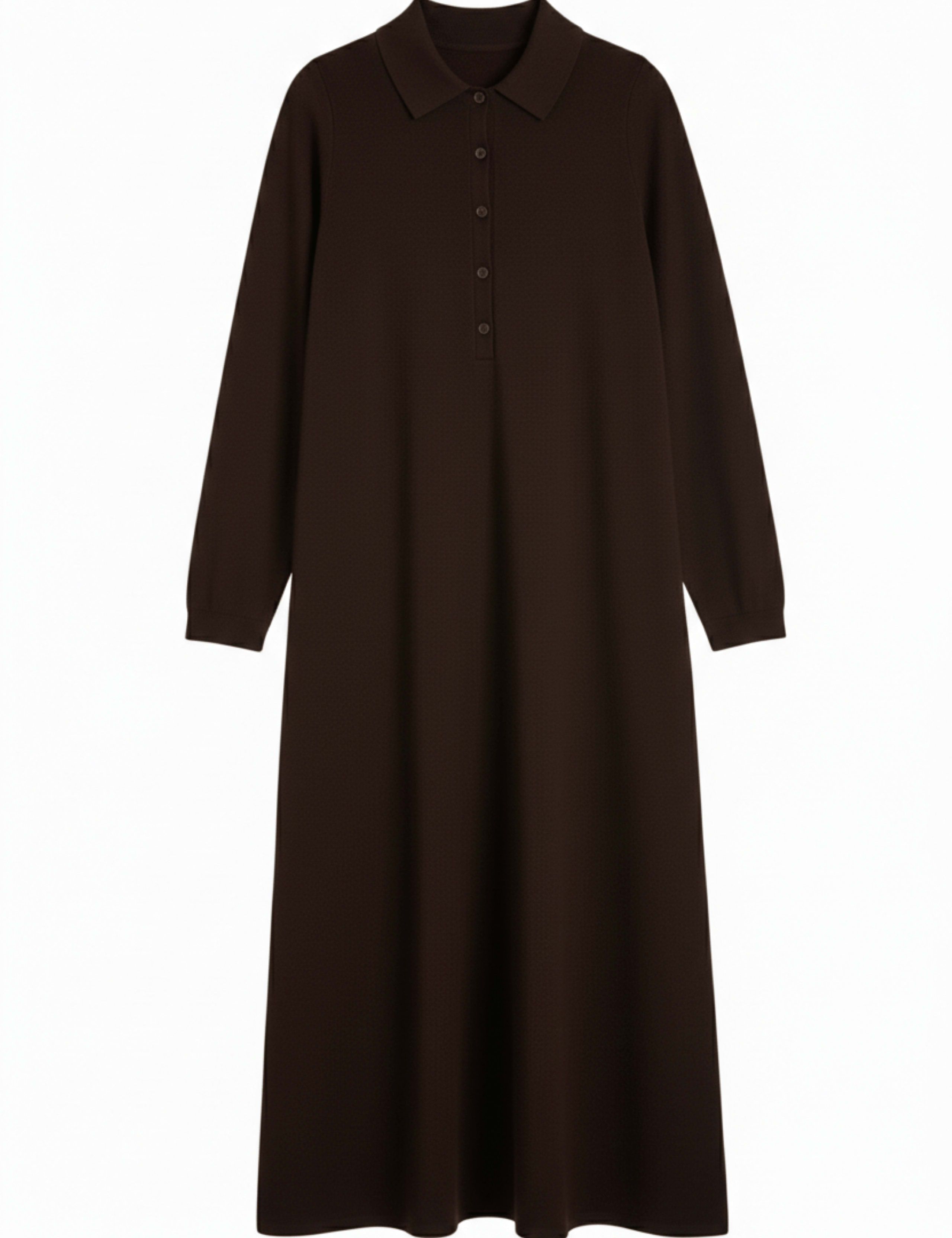 Wool Rich Polo Dress With Cashmere 2 of 3
