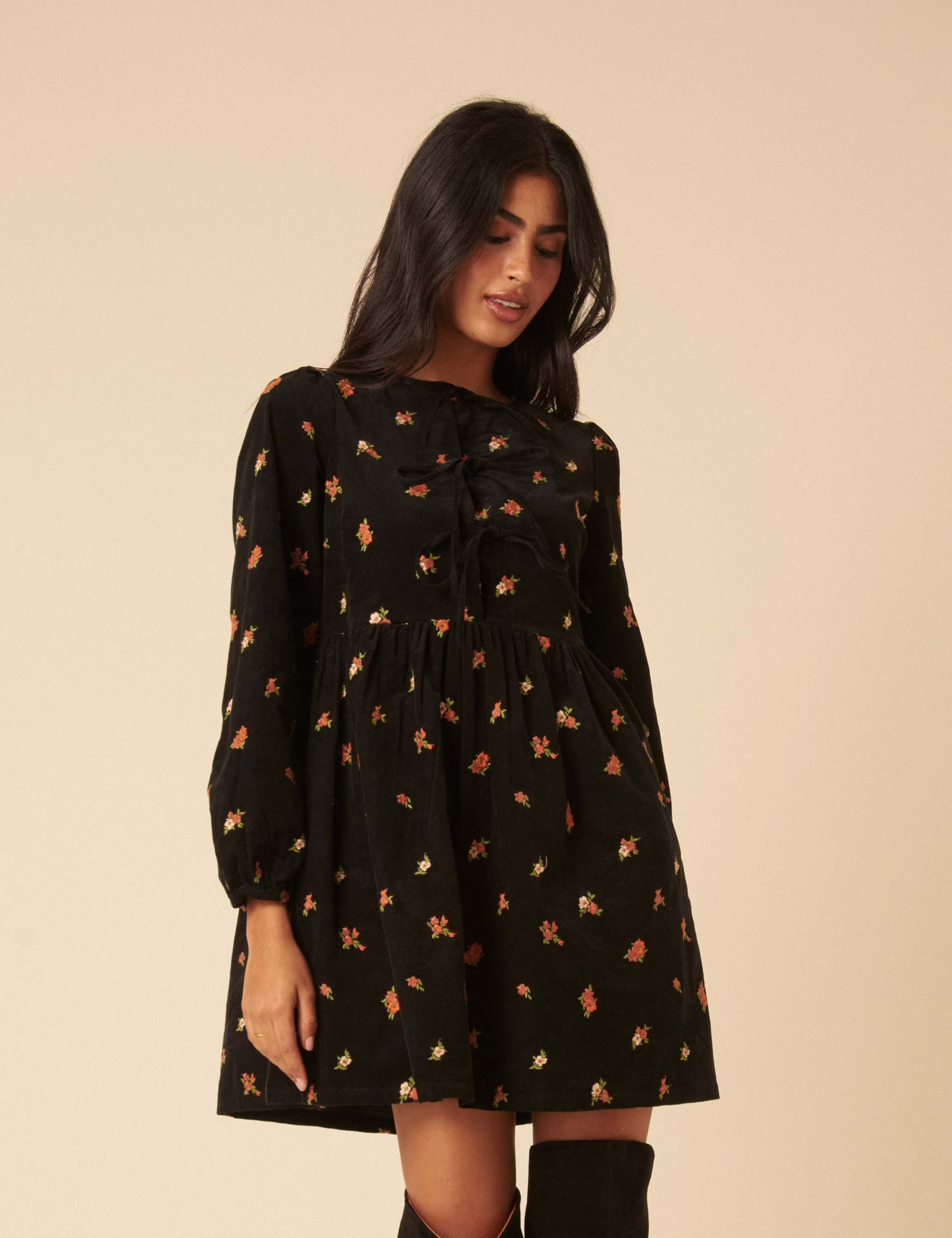 Pure Cotton Embroidered Mini Smock Dress 2 of 5
