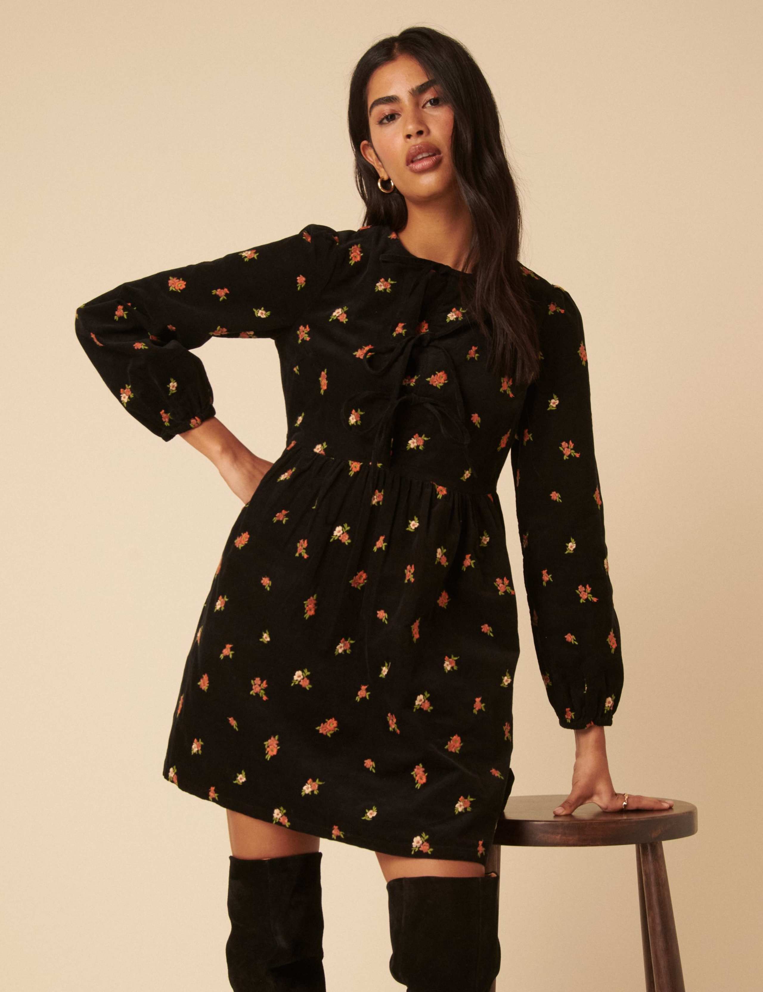 Pure Cotton Embroidered Mini Smock Dress 3 of 5