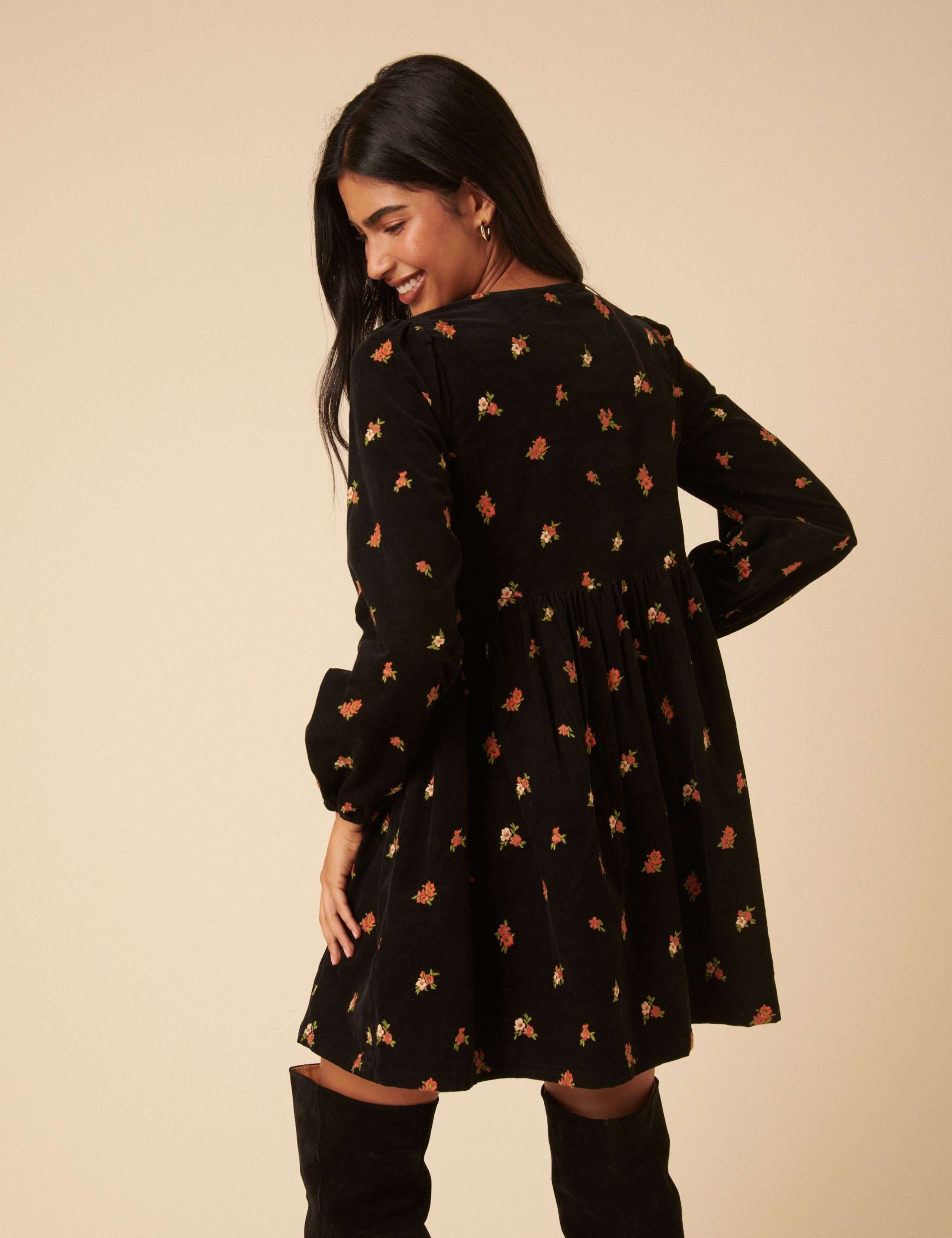 Pure Cotton Embroidered Mini Smock Dress 4 of 5