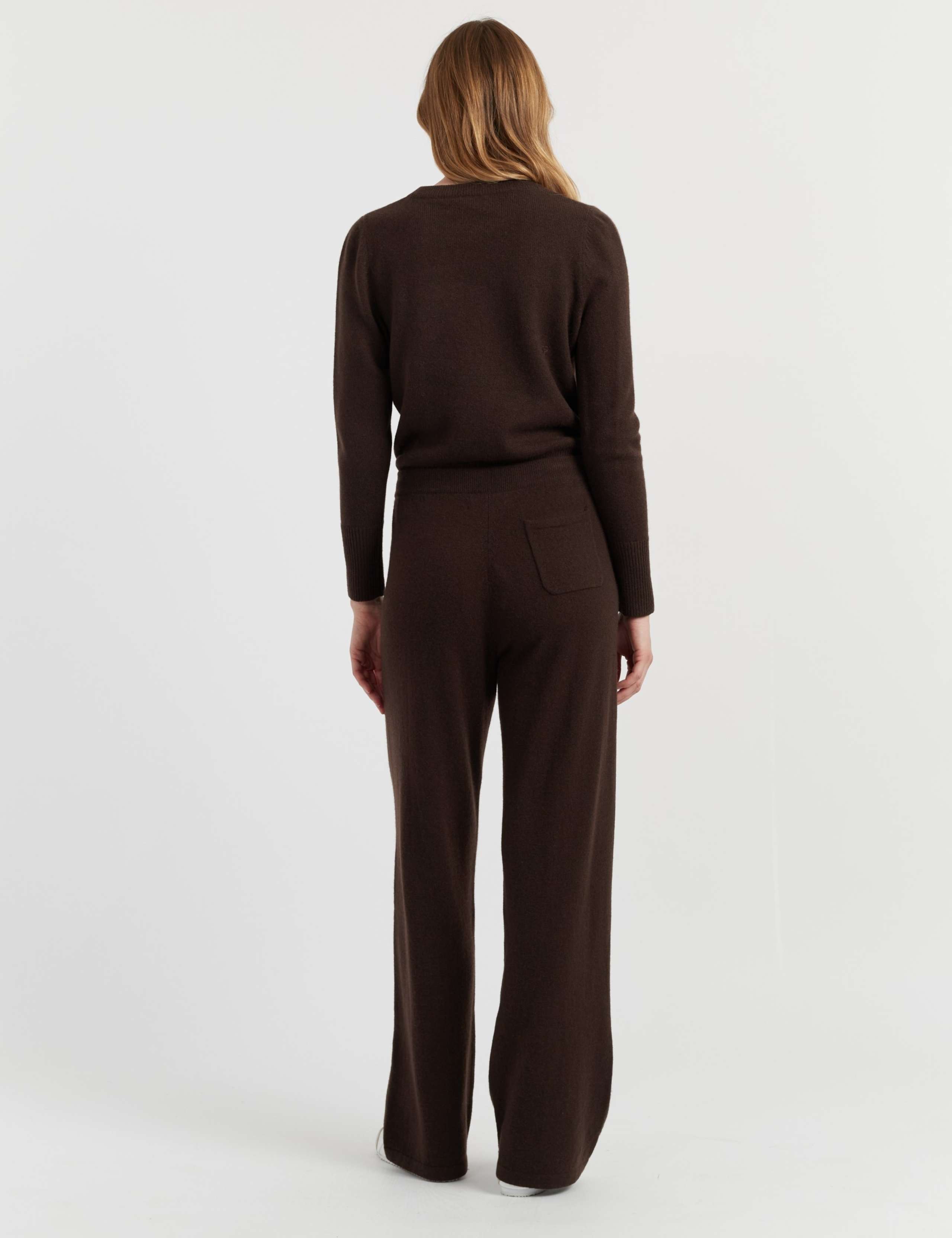 Pure Cashmere Wide Leg Track Pants 3 of 3