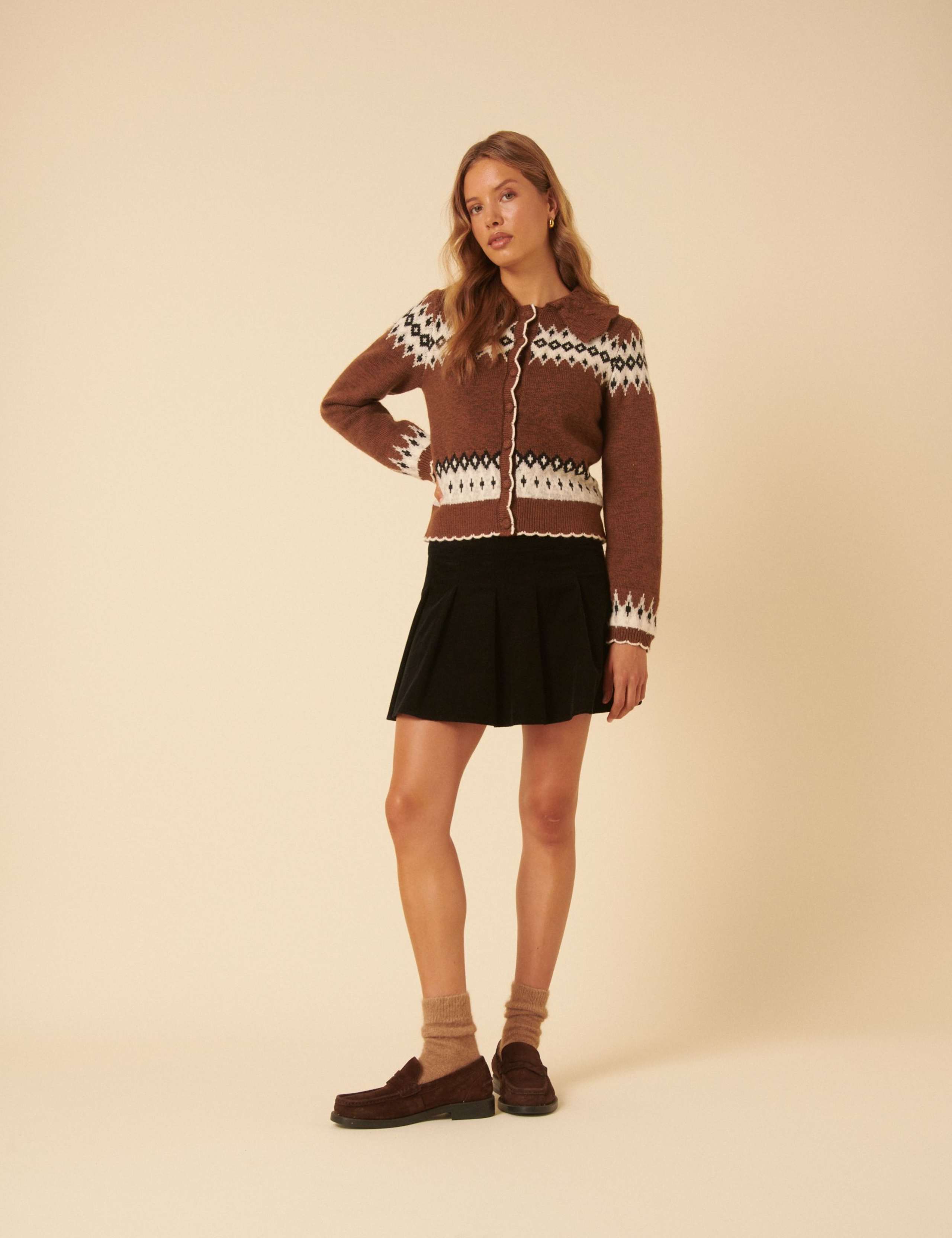Cotton Rich Fair Isle Cardigan 2 of 5