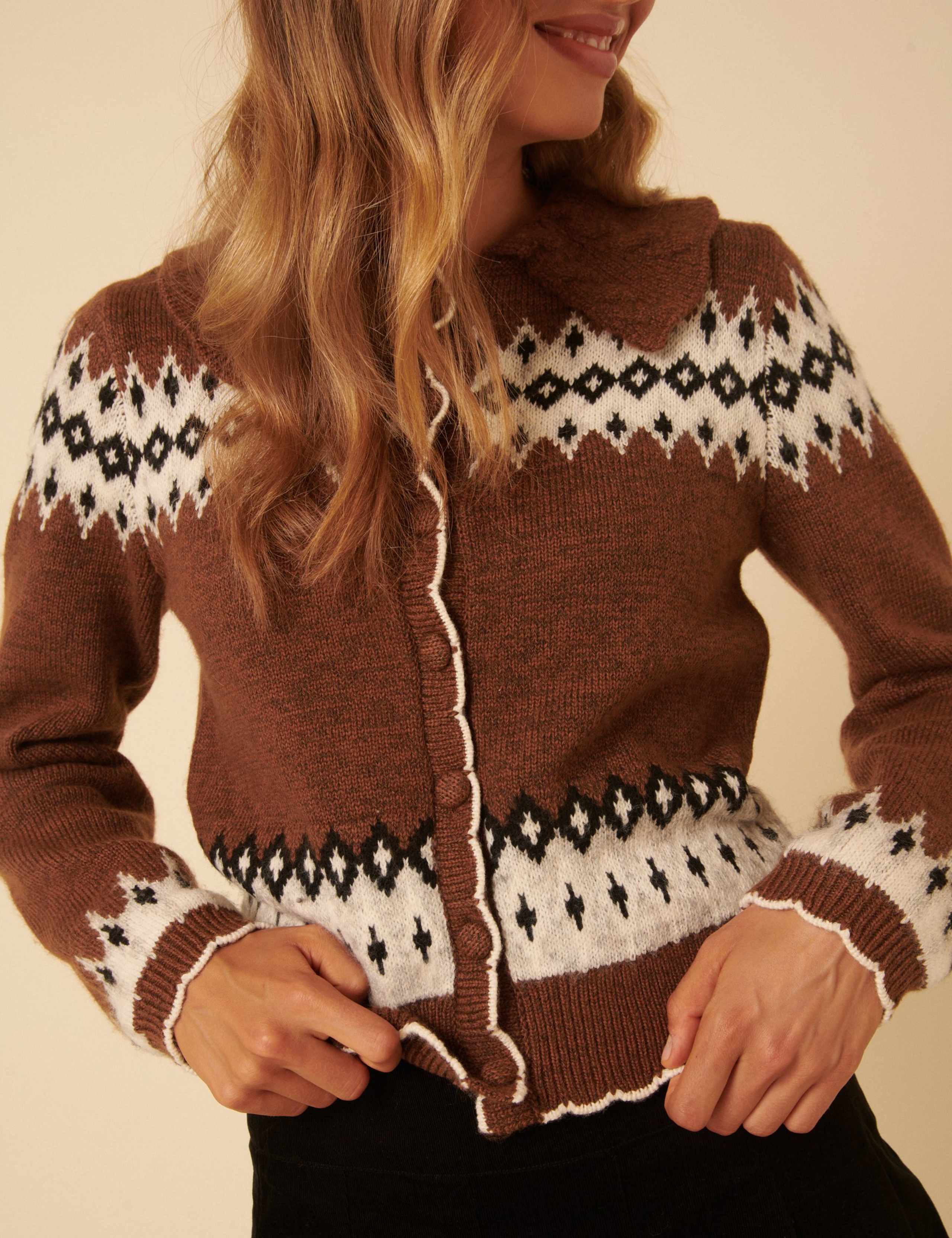Cotton Rich Fair Isle Cardigan 4 of 5
