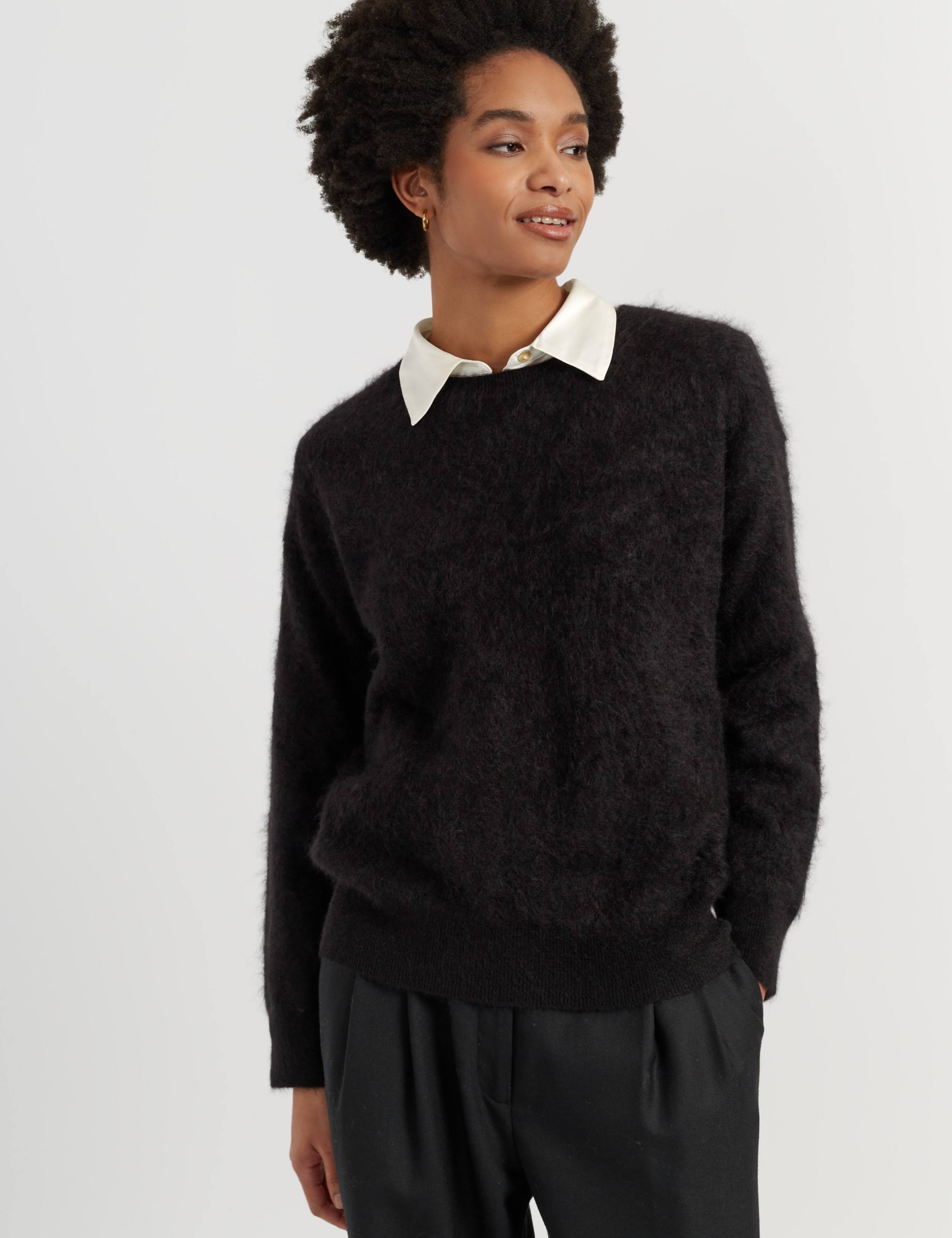 Pure Merino Wool Crew Neck Relaxed Sweatshirt 3 of 4