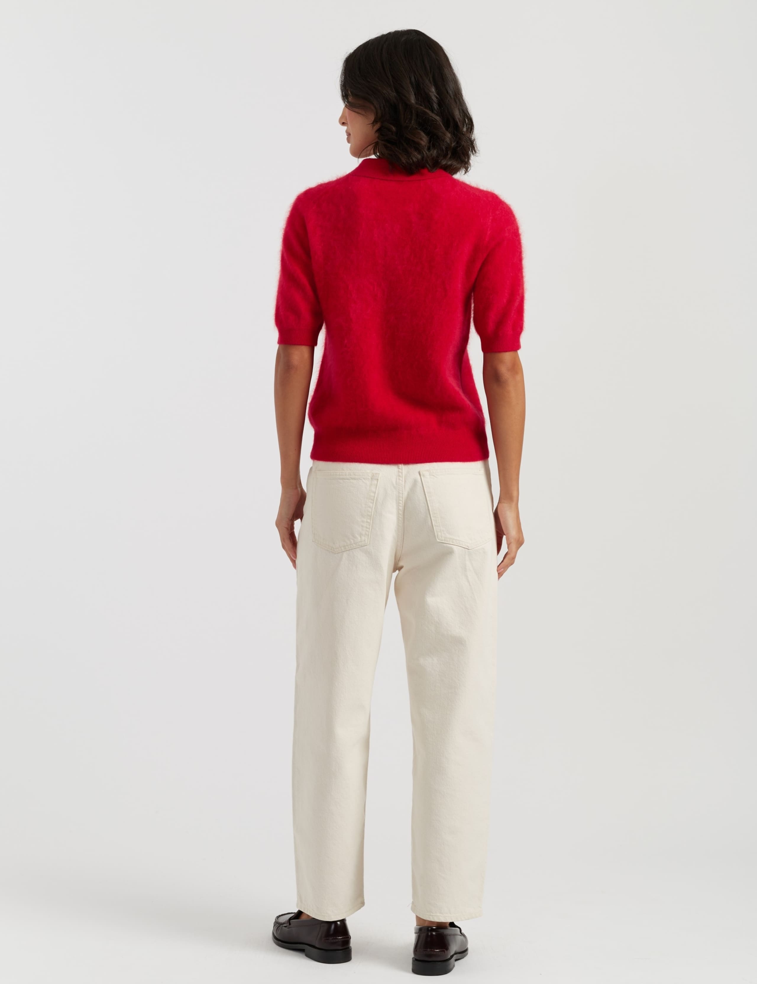 Pure Merino Wool Collared Knitted Top 2 of 3