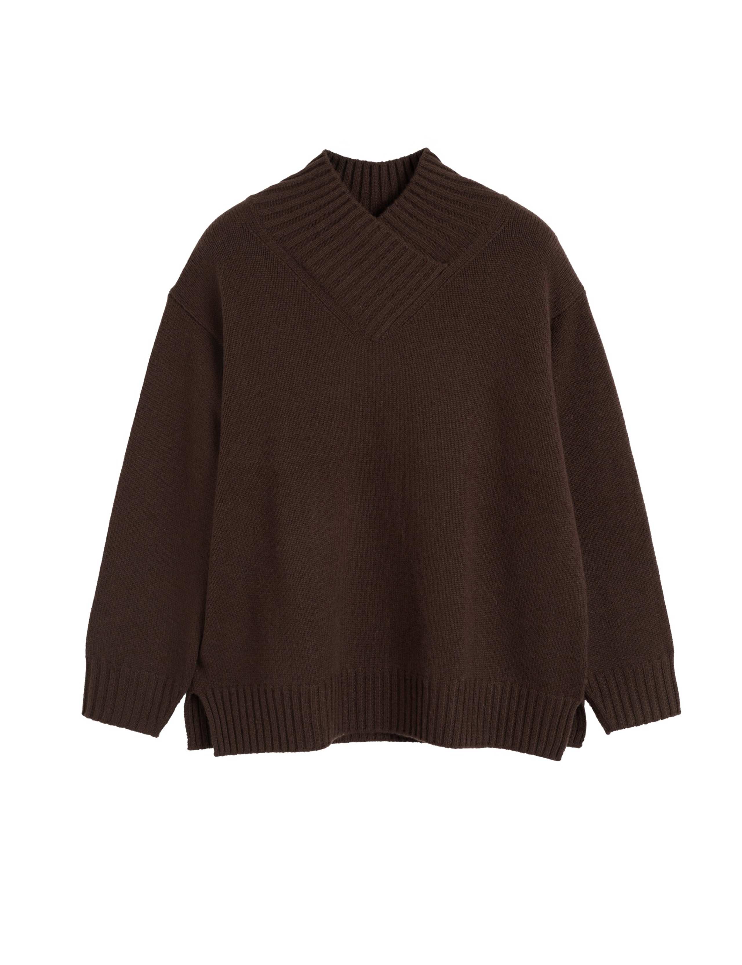 Pure Cashmere Textured High Neck Jumper 2 of 4