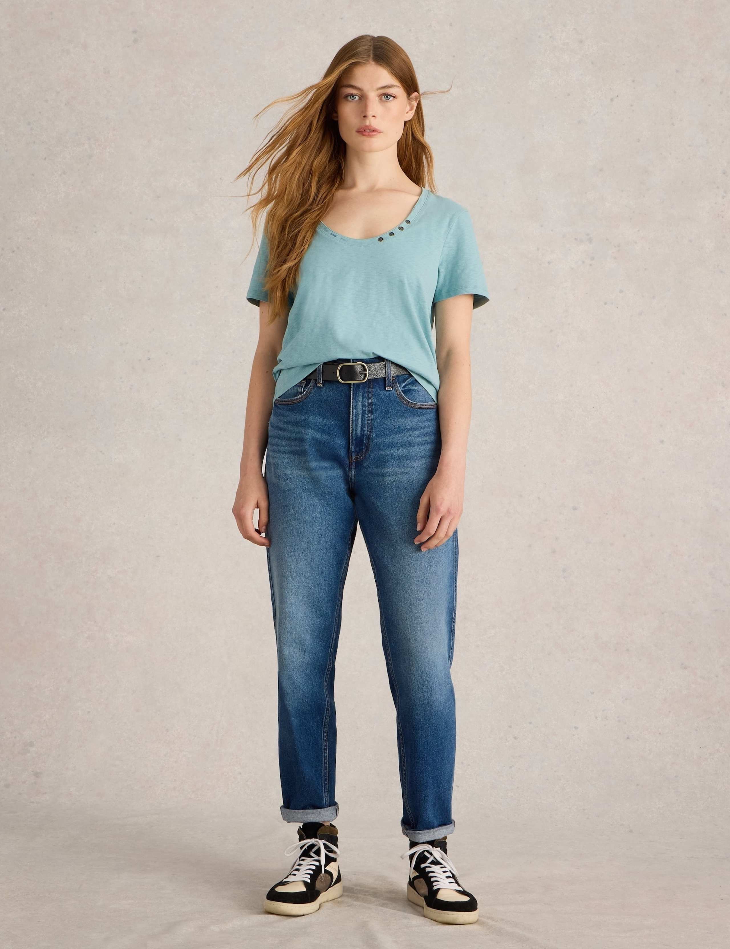 Pure Cotton Scoop Neck T-Shirt 3 of 6