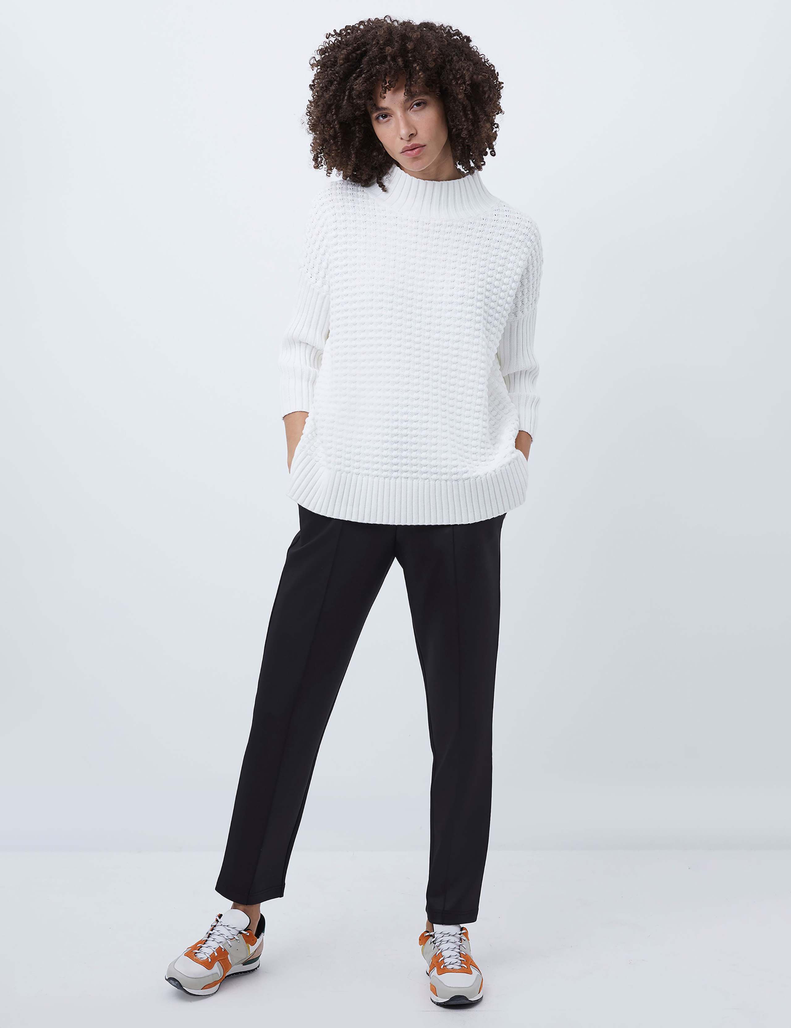 Pure Cotton Textured Jumper 1 of 2