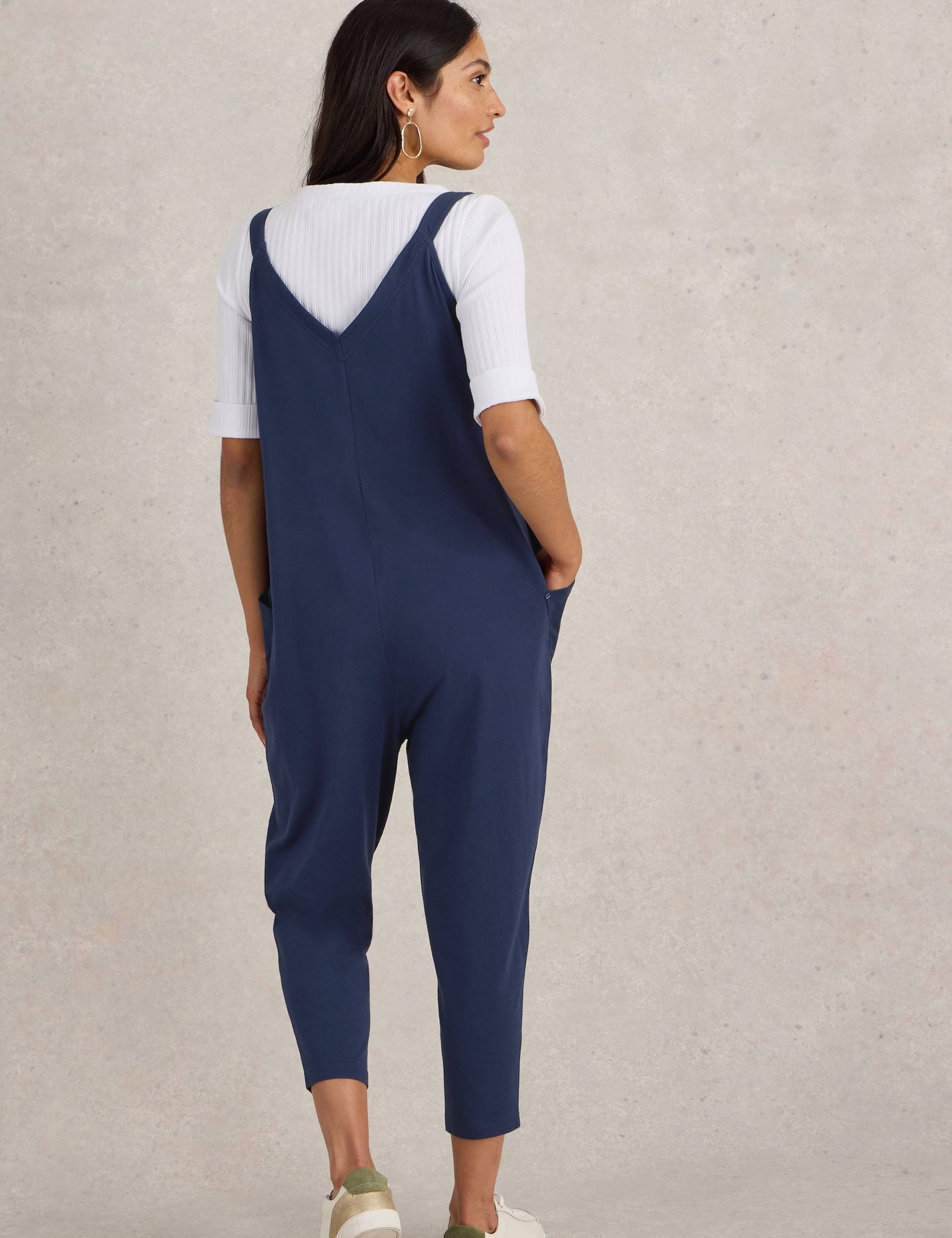 Cotton Rich Jersey Cropped Jumpsuit 3 of 6