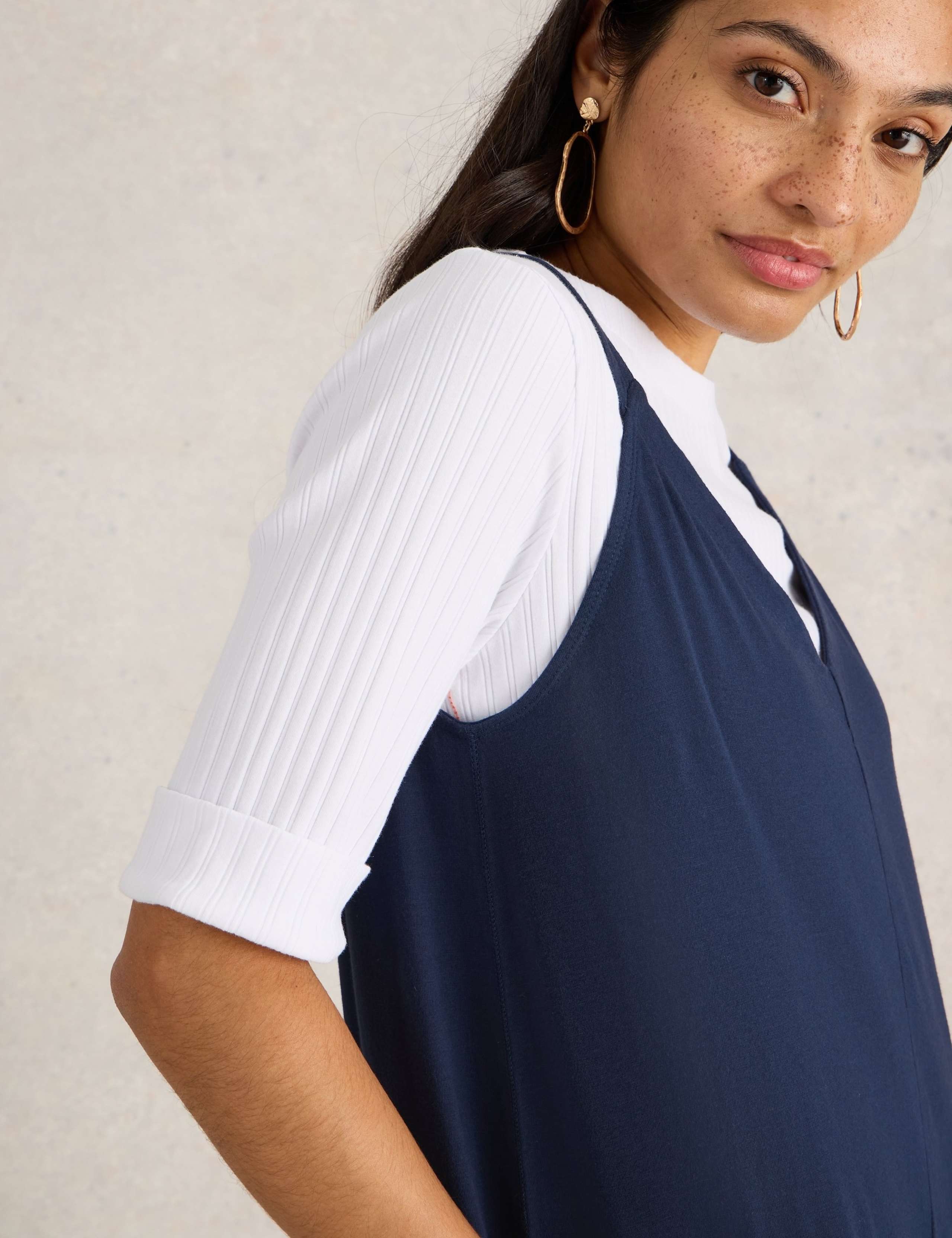 Cotton Rich Jersey Cropped Jumpsuit 4 of 6