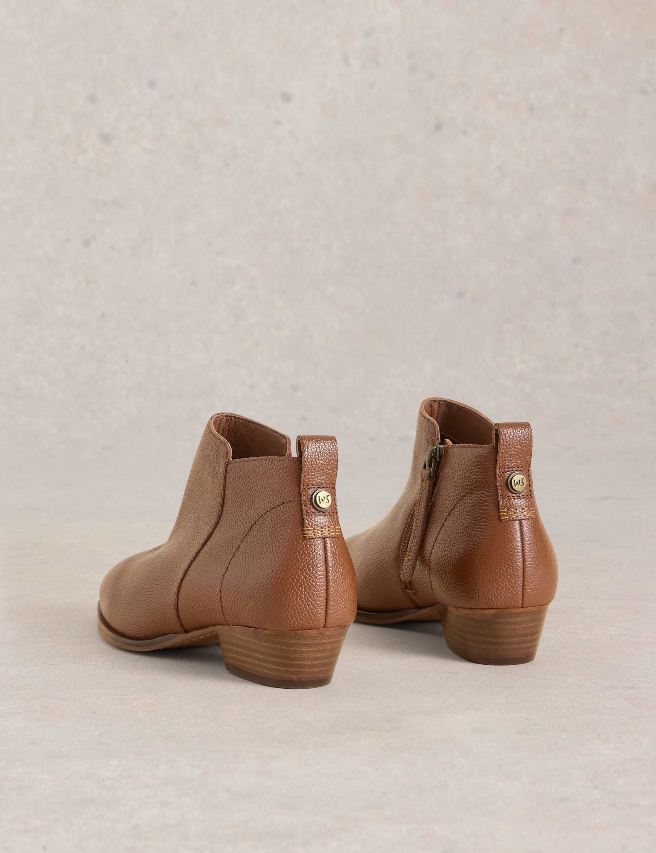Wide Fit Leather Ankle Boot 3 of 4