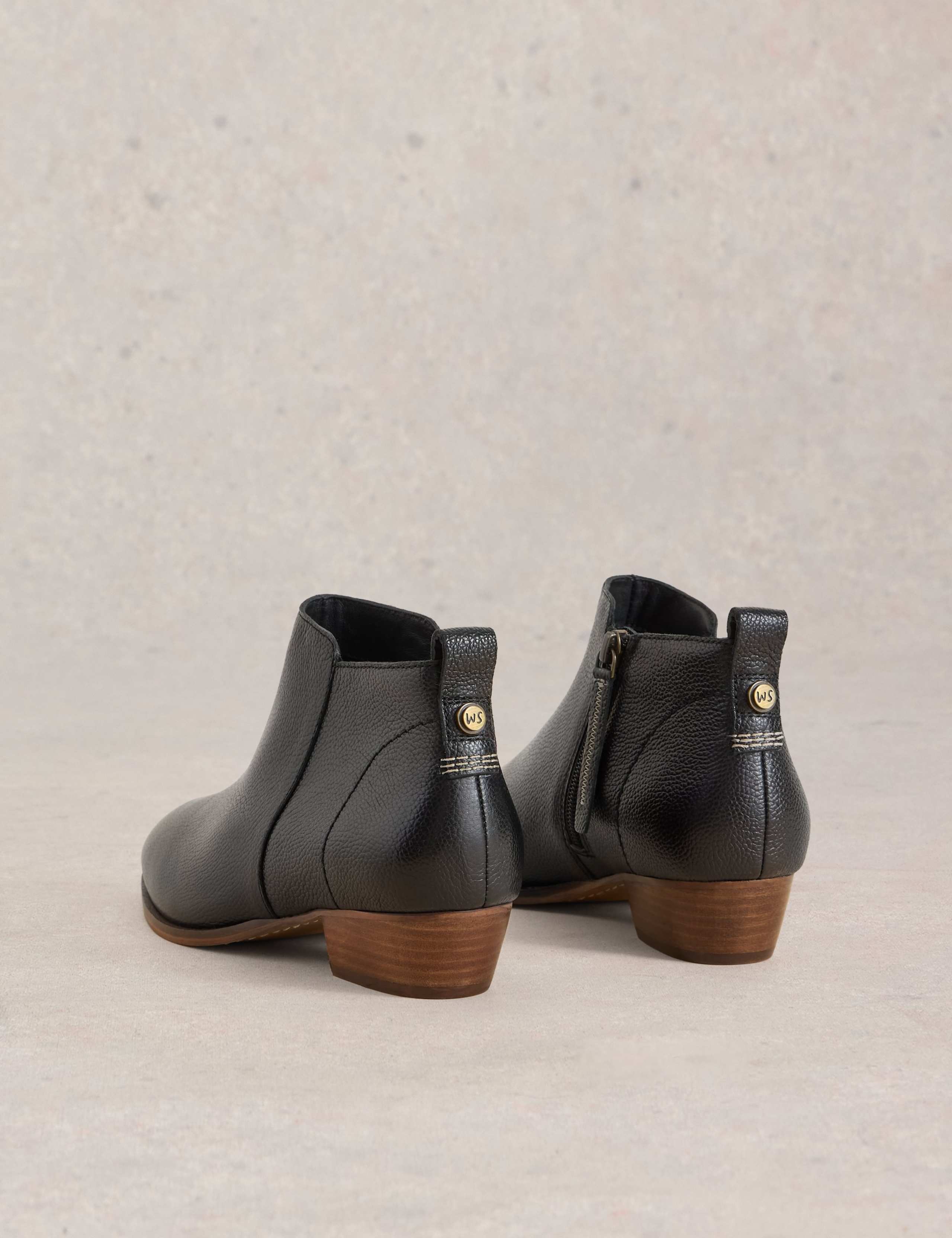 Wide Fit Leather Ankle Boot 3 of 4