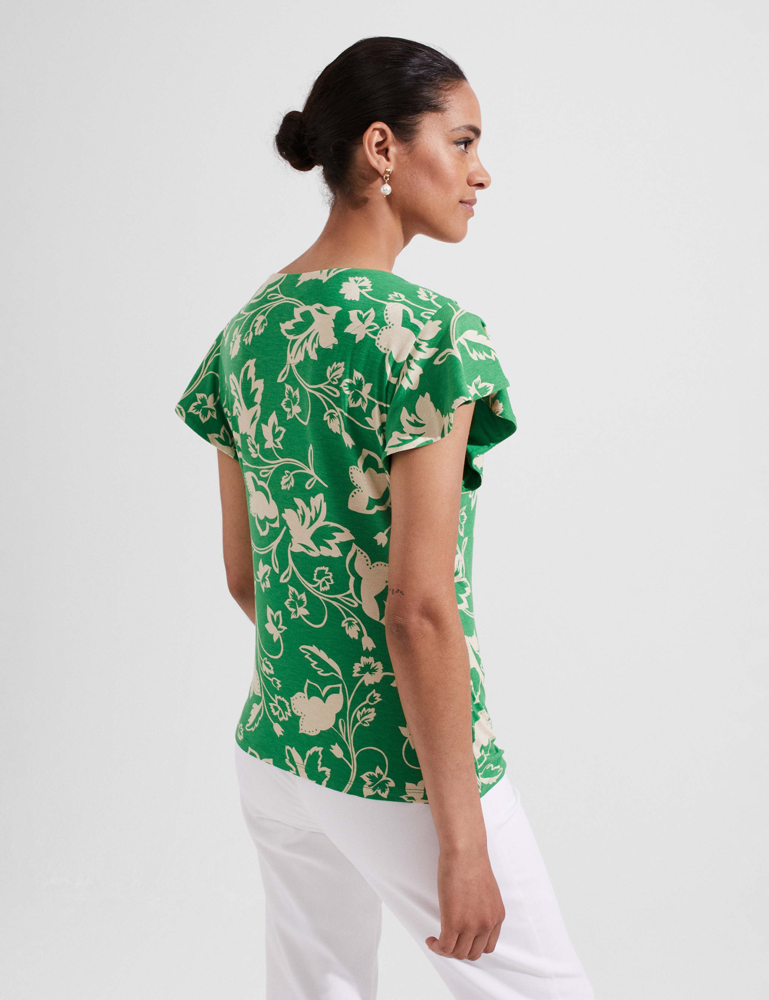 Printed Angel Sleeve Top 4 of 4