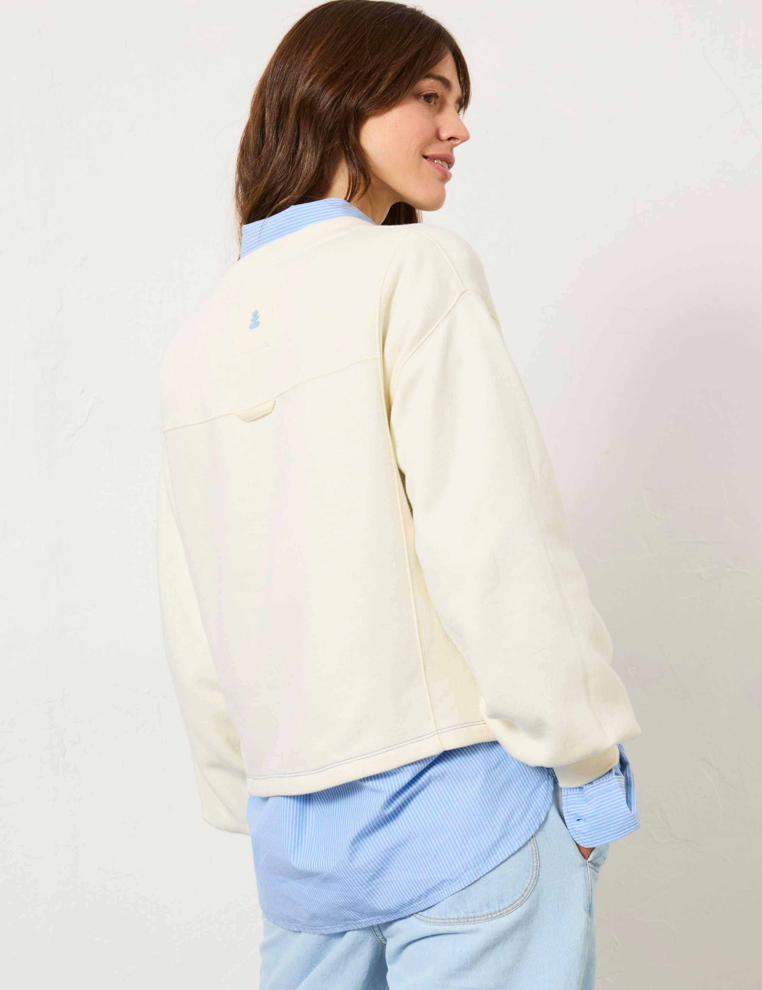 Pure Cotton Printed Slogan Sweatshirt 5 of 5