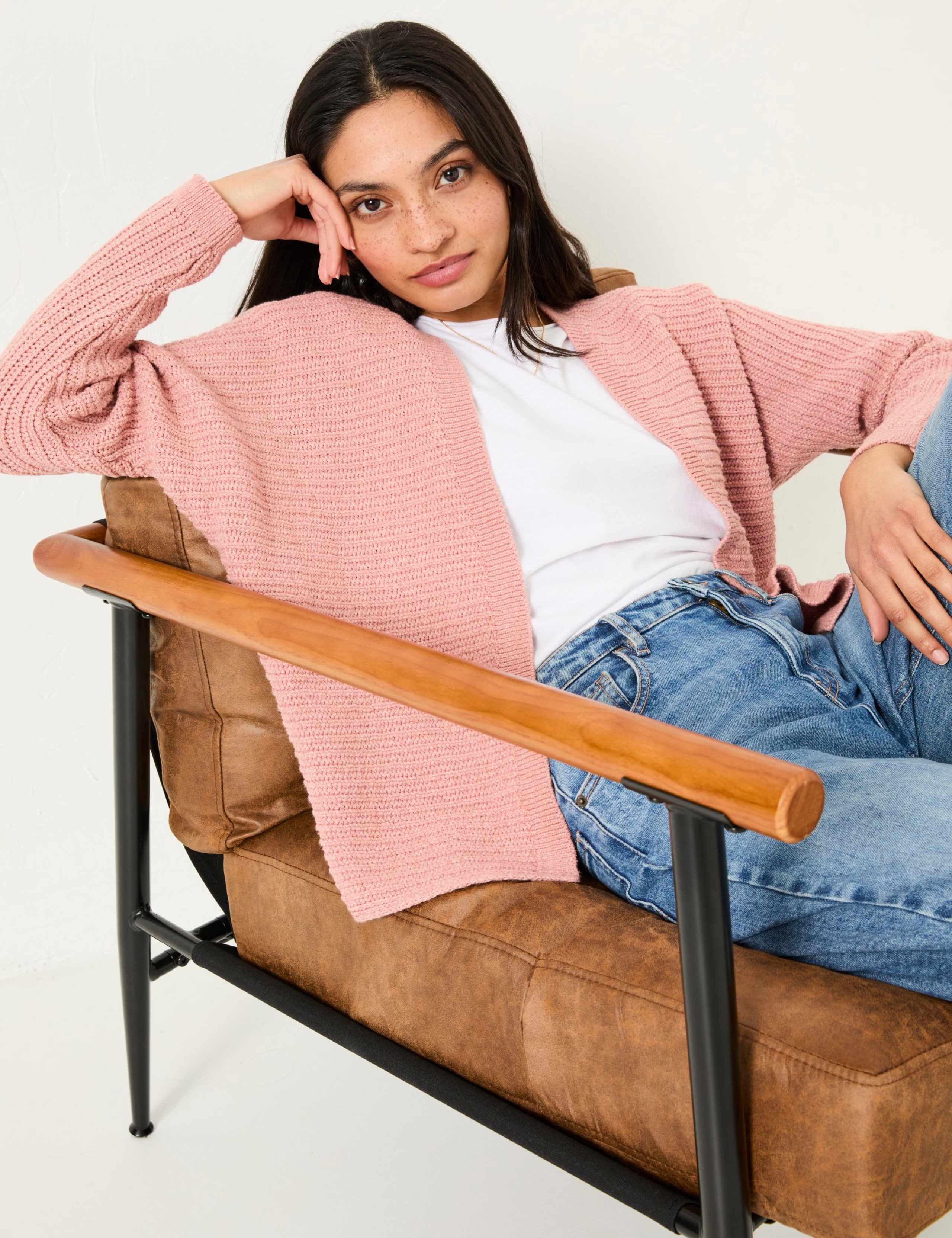 Cotton Rich Textured Cardigan 1 of 5