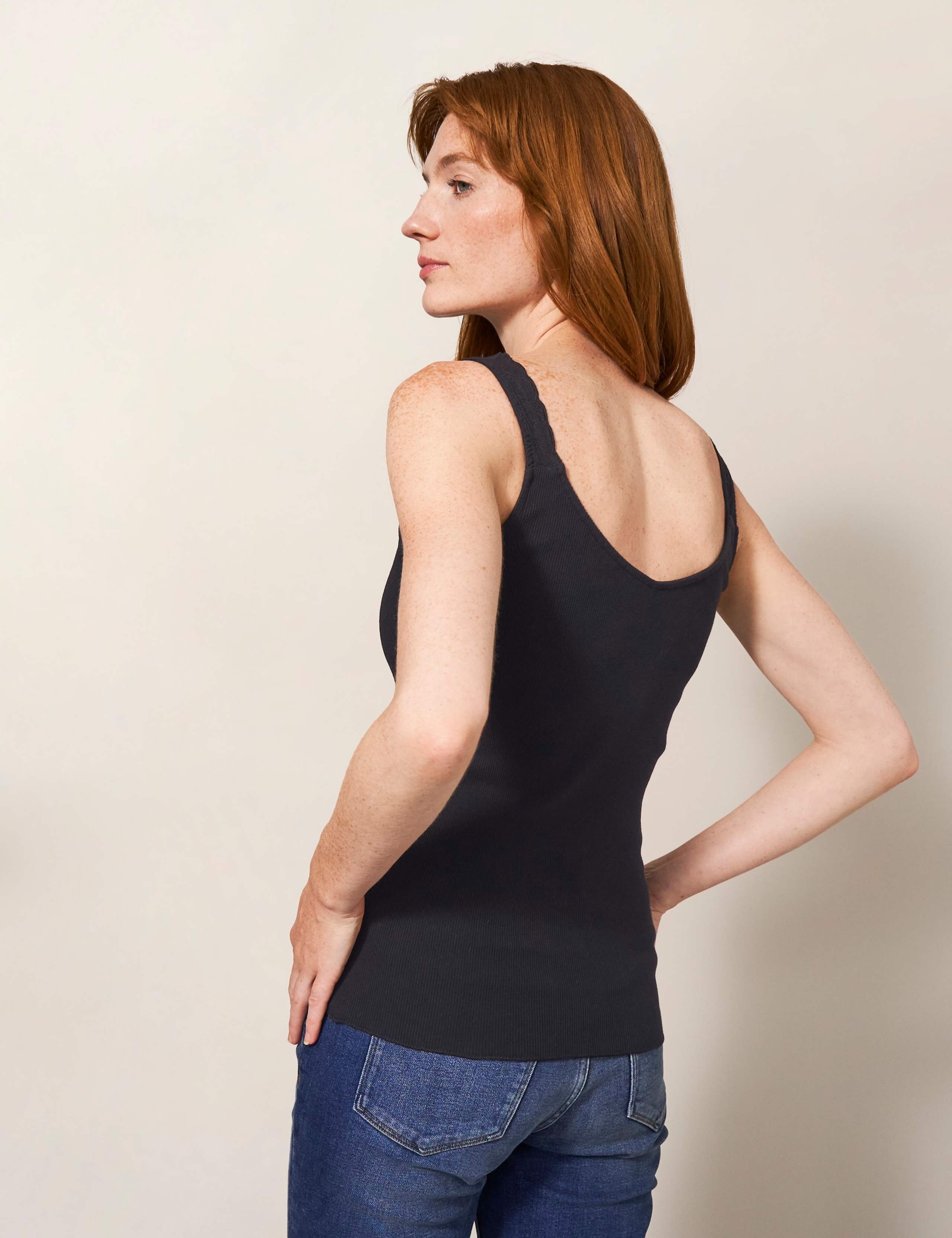 Pure Cotton Ribbed V-neck Vest 3 of 6