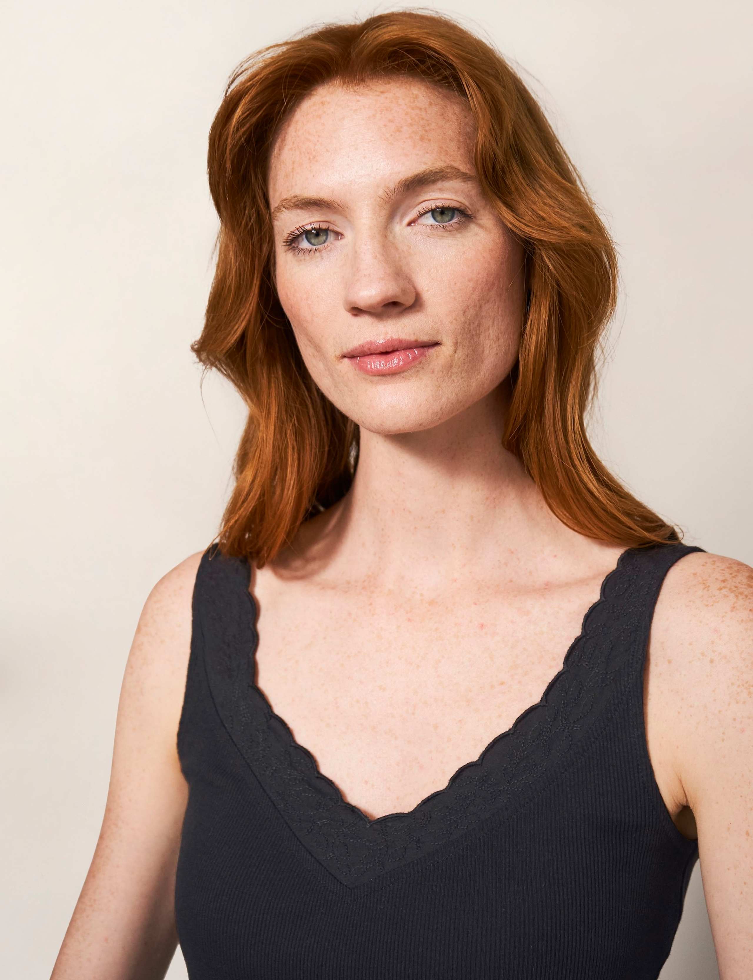 Pure Cotton Ribbed V-neck Vest 4 of 6
