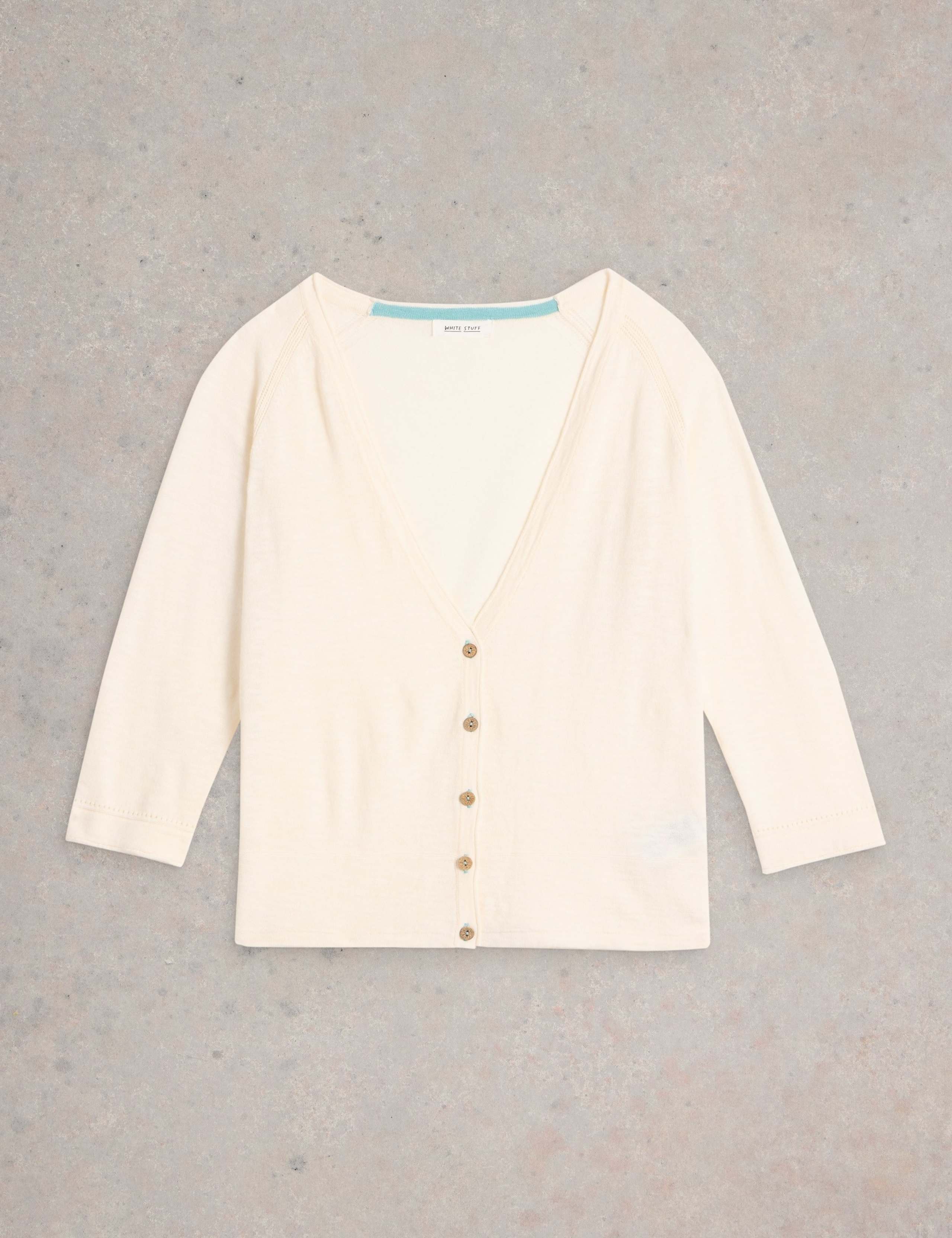 Cotton Rich V-Neck Cardigan with Linen 2 of 6