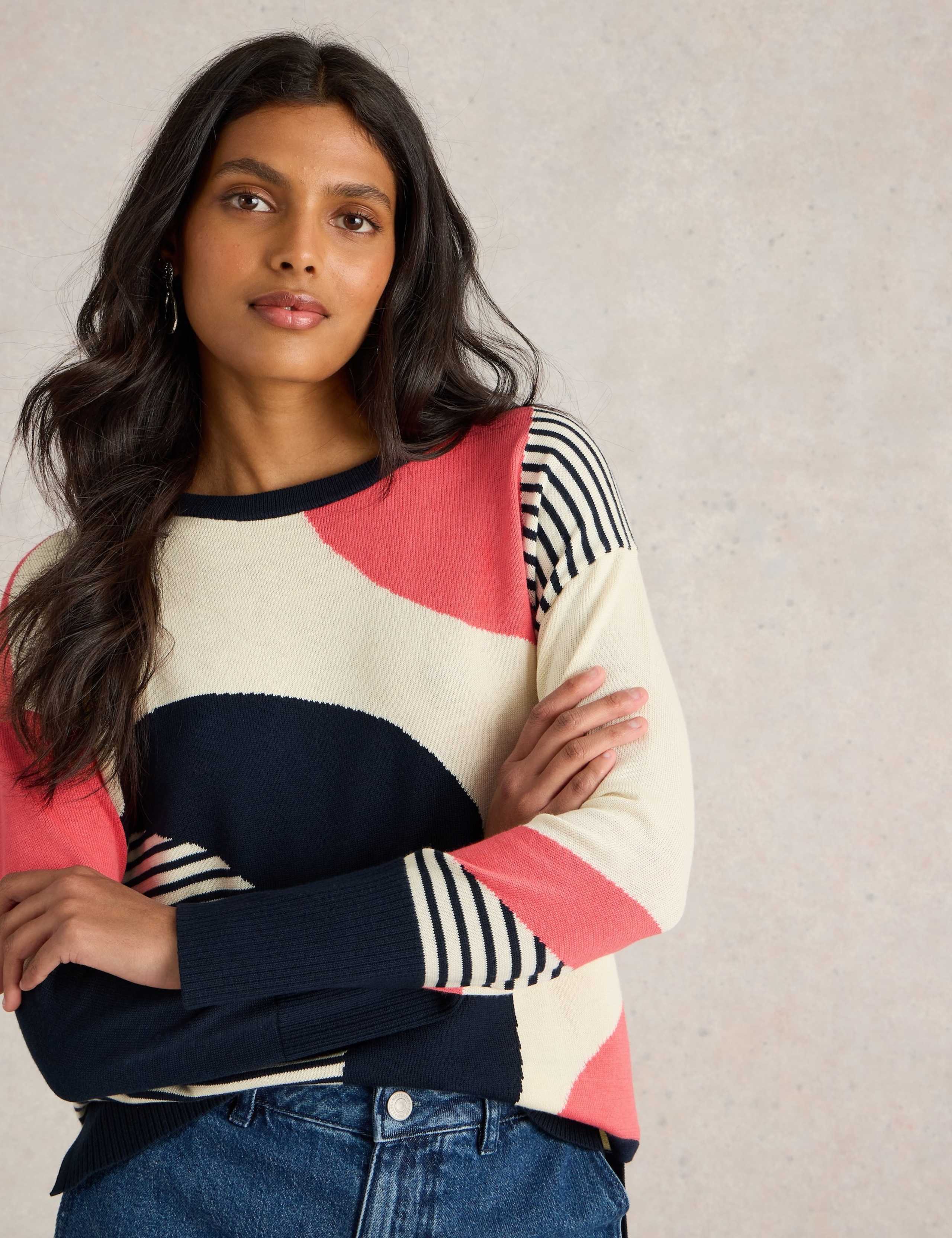 Cotton Rich Colour Block Jumper 3 of 6