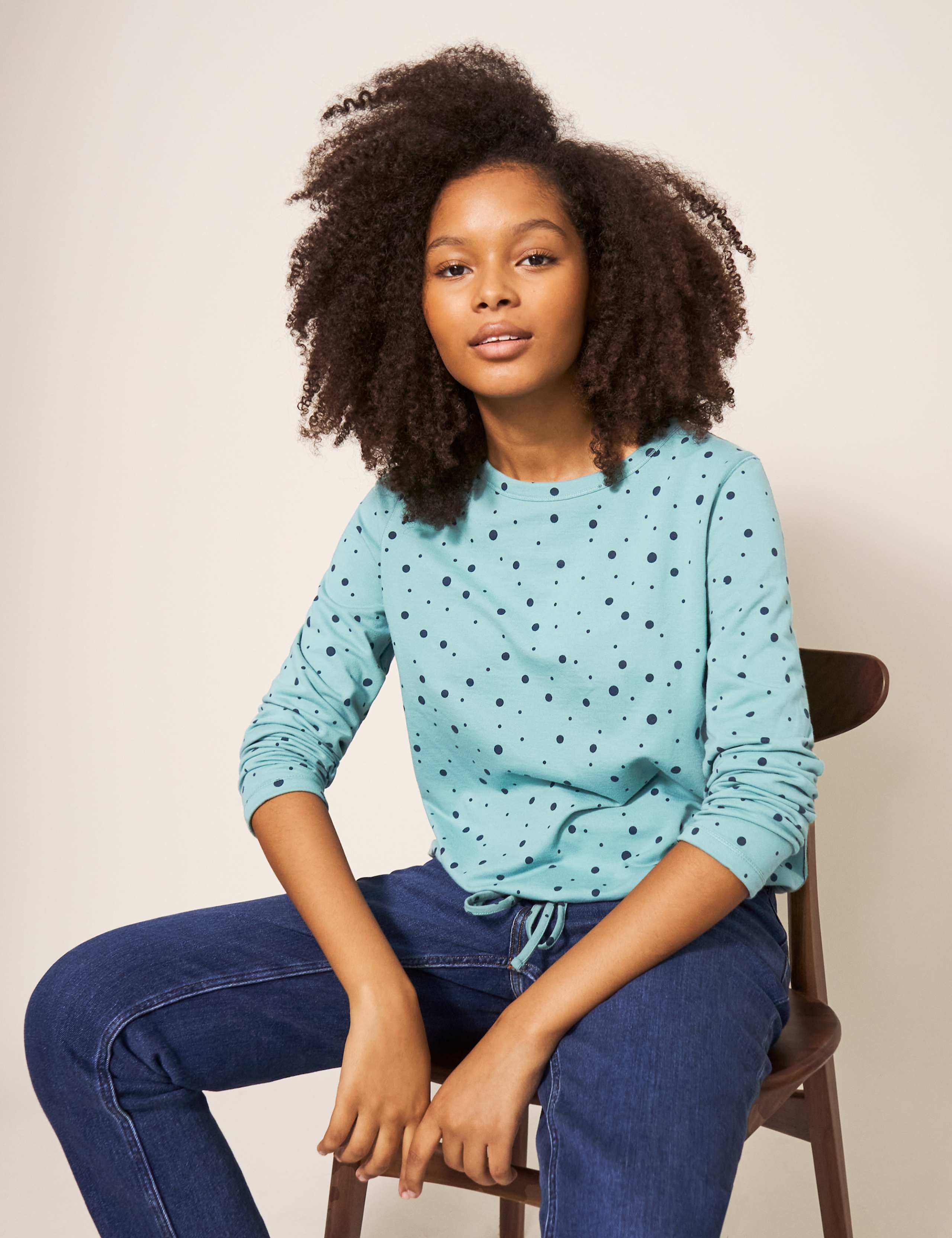 Pure Cotton Spot Print Top 1 of 5