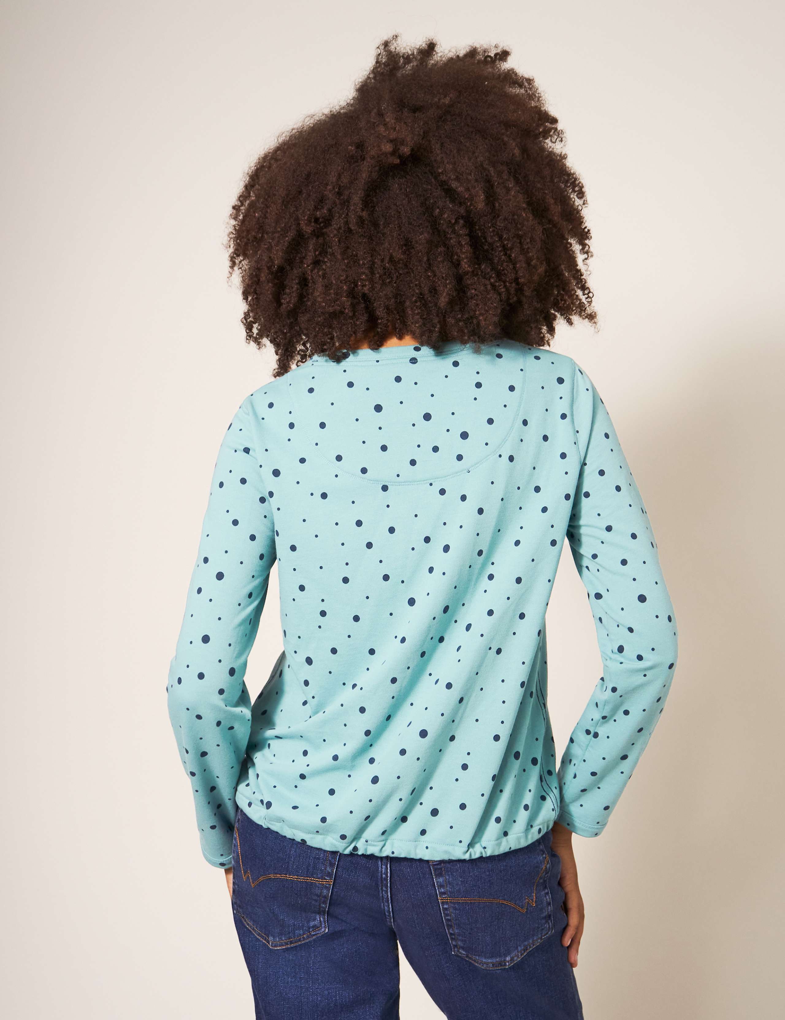 Pure Cotton Spot Print Top 3 of 5