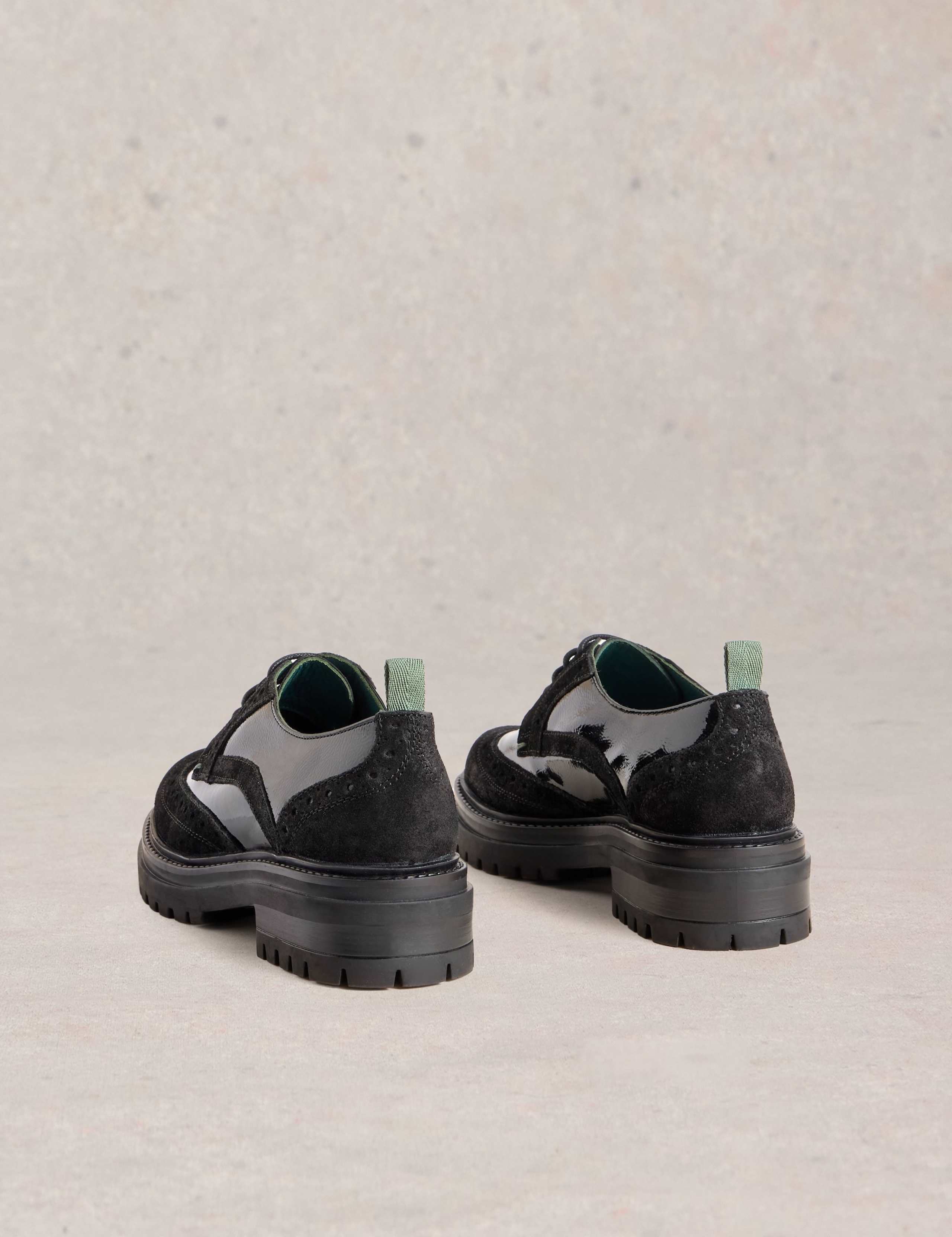 Leather Patent Chunky Brogues 3 of 4