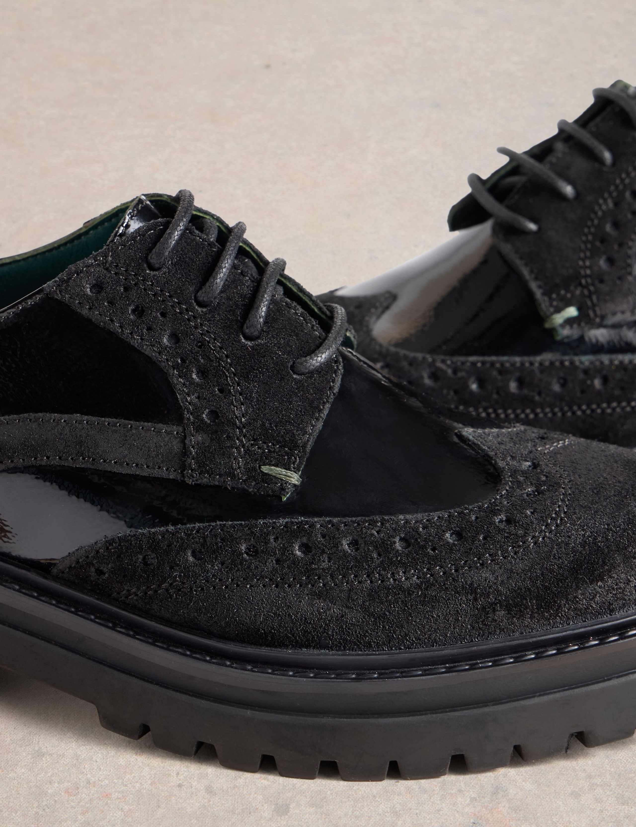 Leather Patent Chunky Brogues 4 of 4