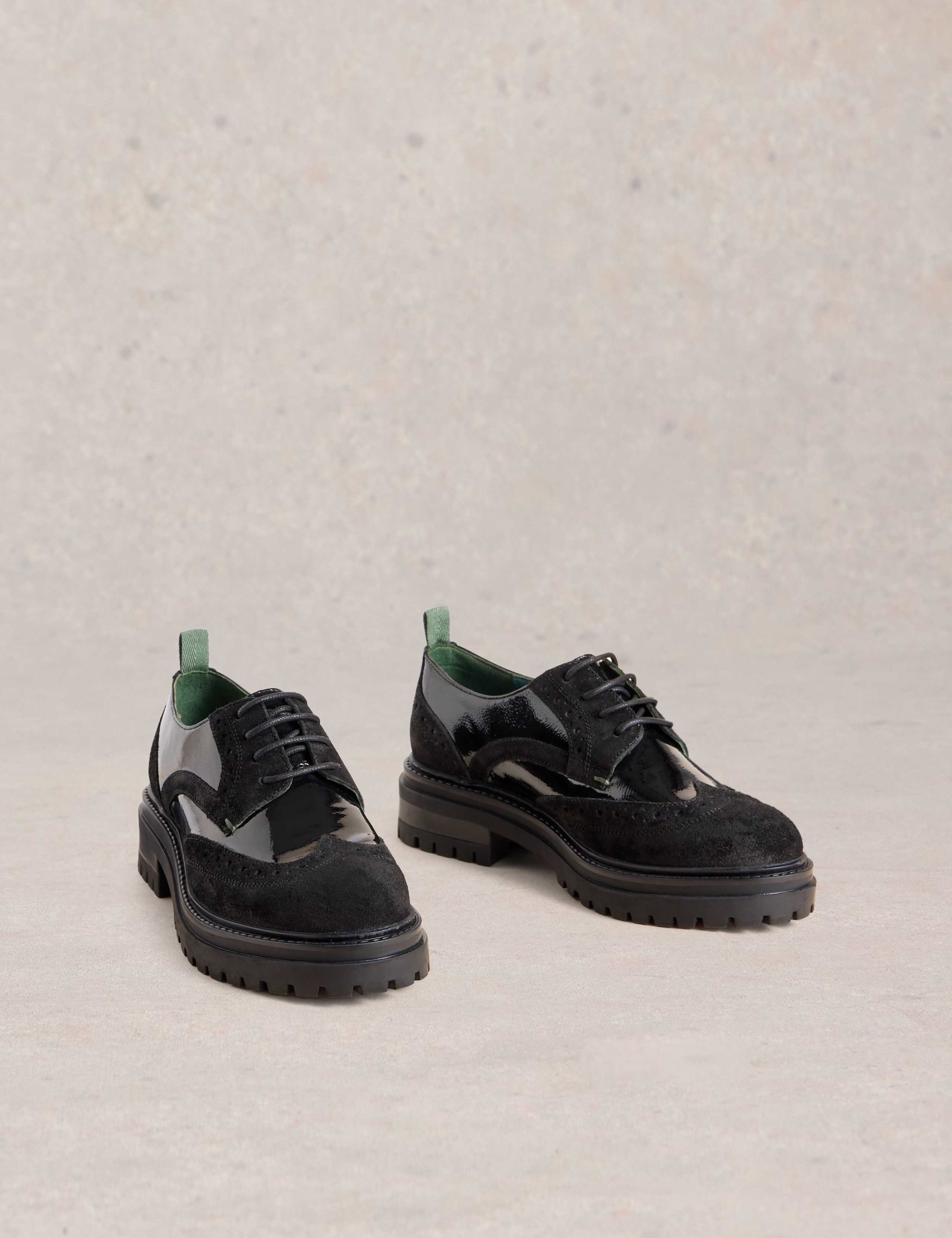 Leather Patent Chunky Brogues 2 of 4