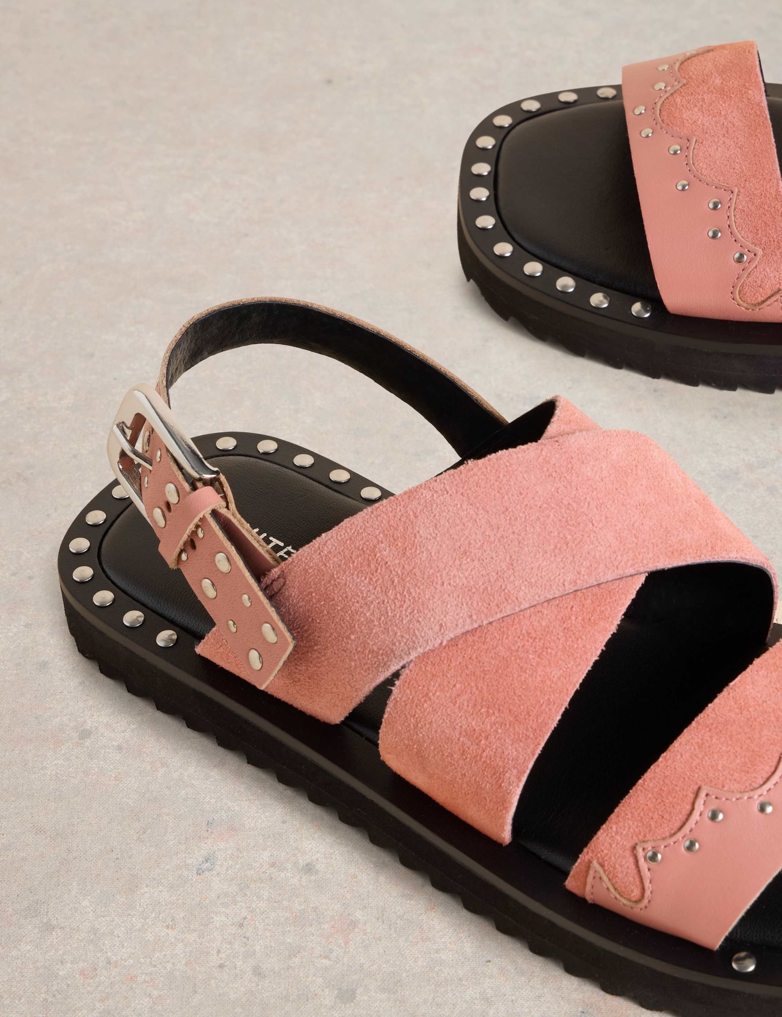 Suede Western Ankle Strap Sandal 4 of 4
