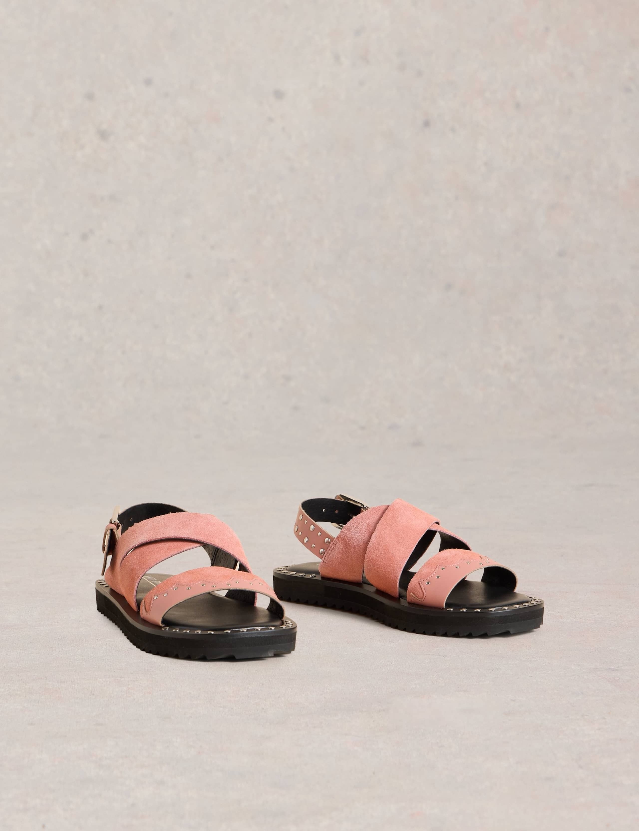 Suede Western Ankle Strap Sandal 2 of 4